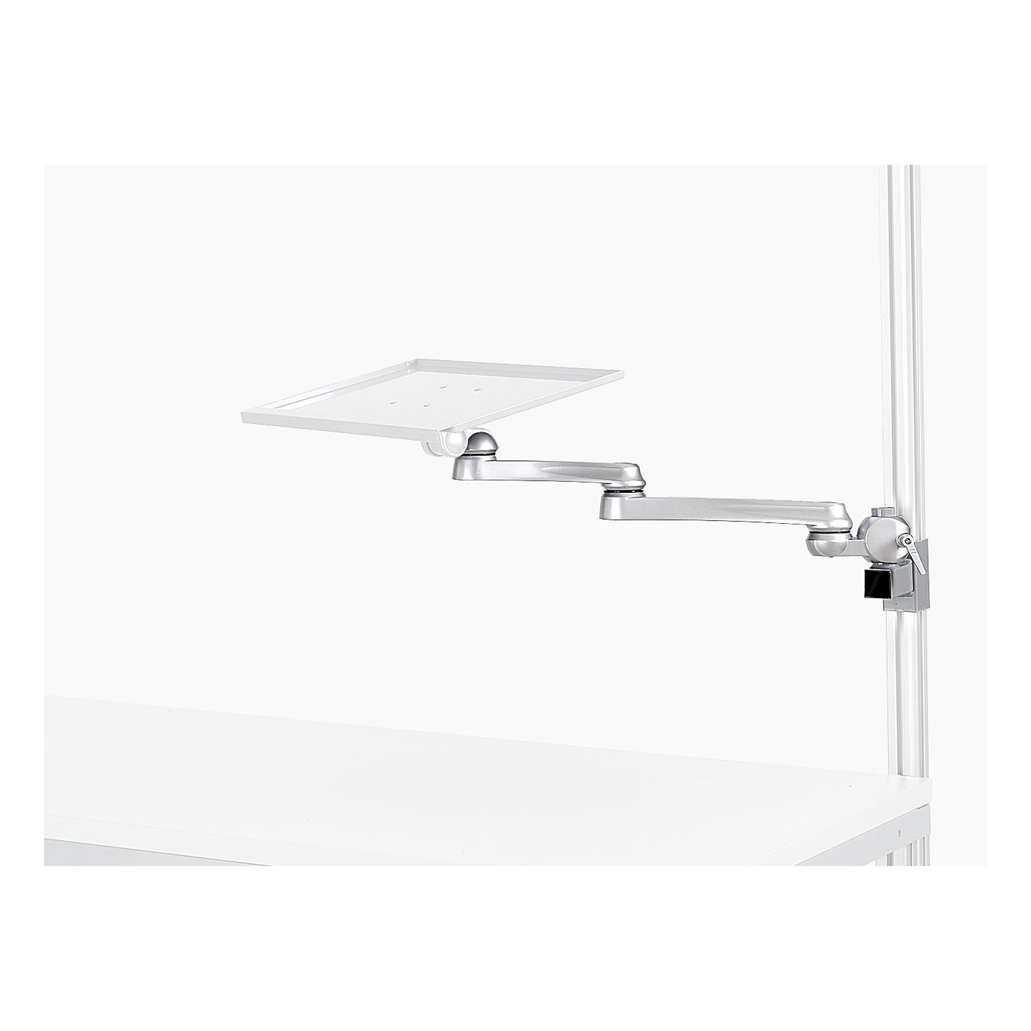 Swivel arm for flat panel display, 4 joints, max. load 10 kg.