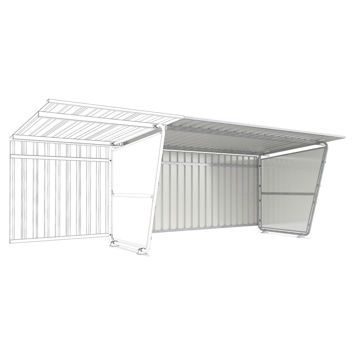 Side panel for shelter Siegen, for single-sided model, panel left/right.