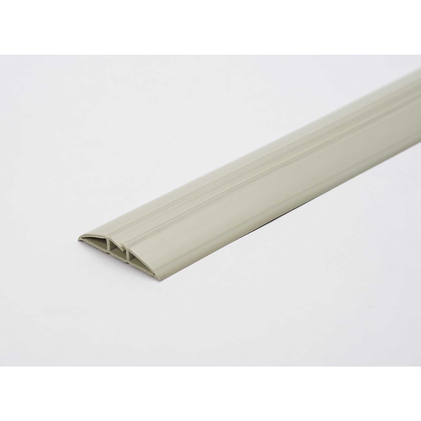 Plastic cable duct, top loader, grey, length 1.5 m.