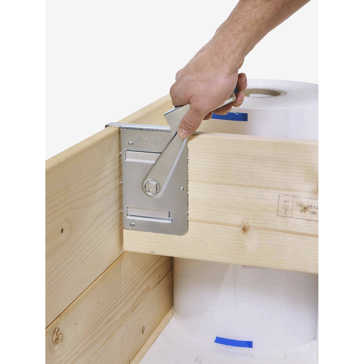 Divider for wooden pallet collars, flexibly positionable, H 187 mm, length 555 mm, pack of 5.