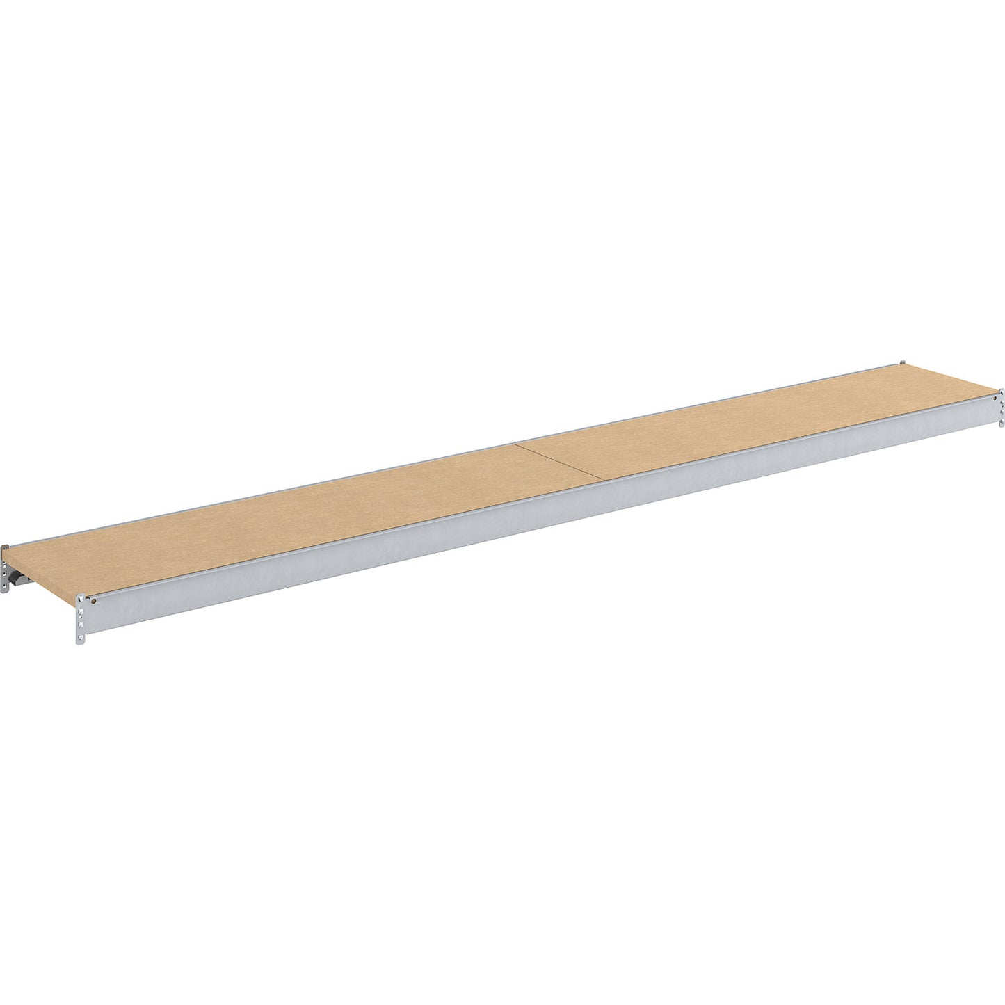 Additional shelf level, with supports and chipboard panels, WxD 2500 (2 x 1250 mm) x 400 mm.