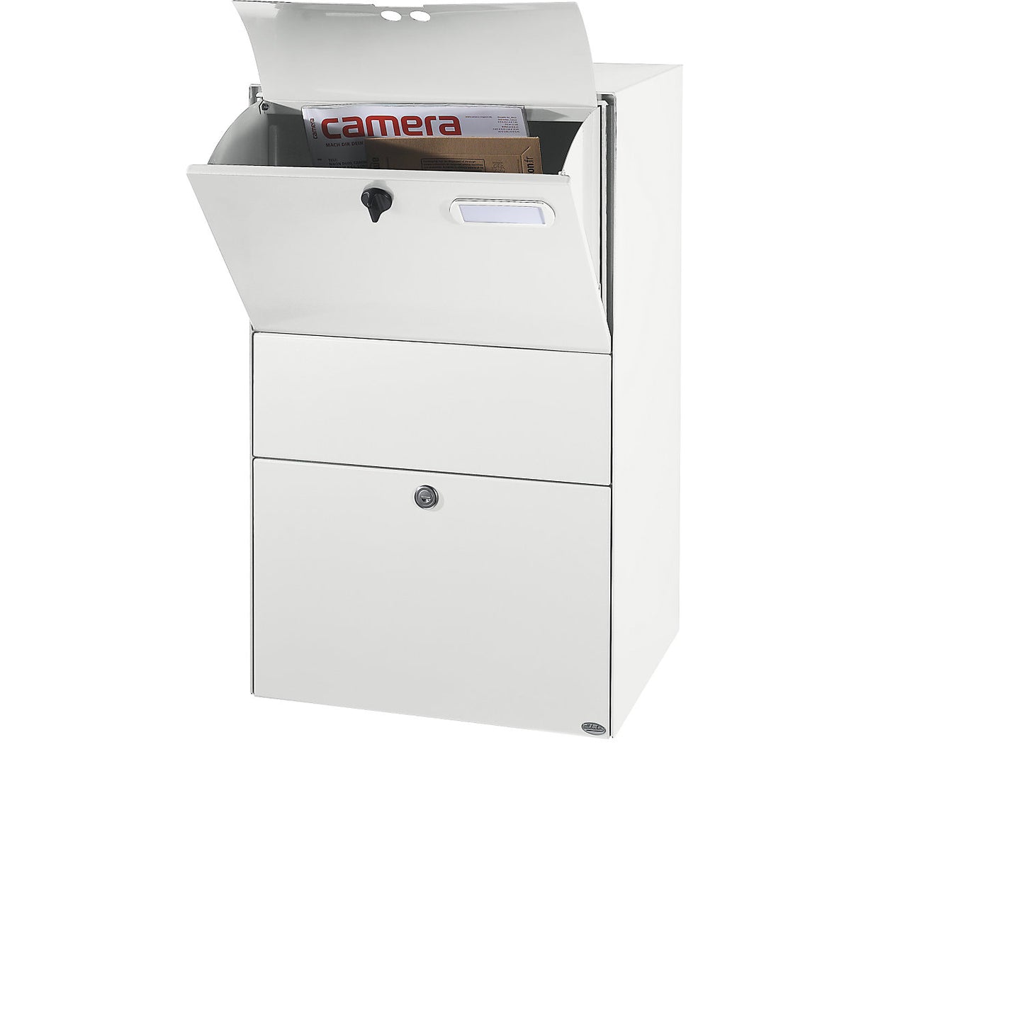 XXL letter box, WxHxD 390 x 650 x 315 mm, traffic white RAL 9016.