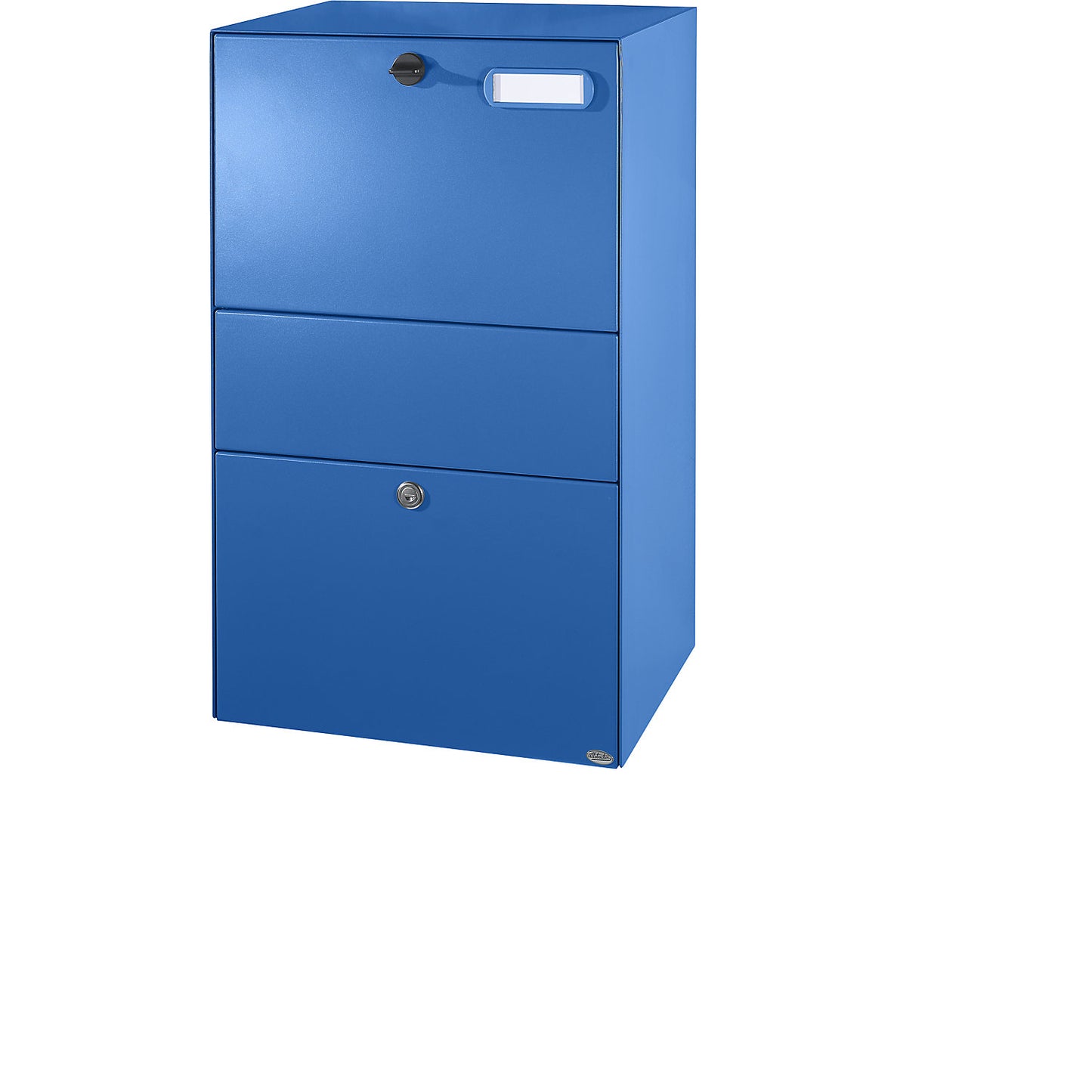 XXL letter box, WxHxD 390 x 650 x 315 mm, signal blue RAL 5005.