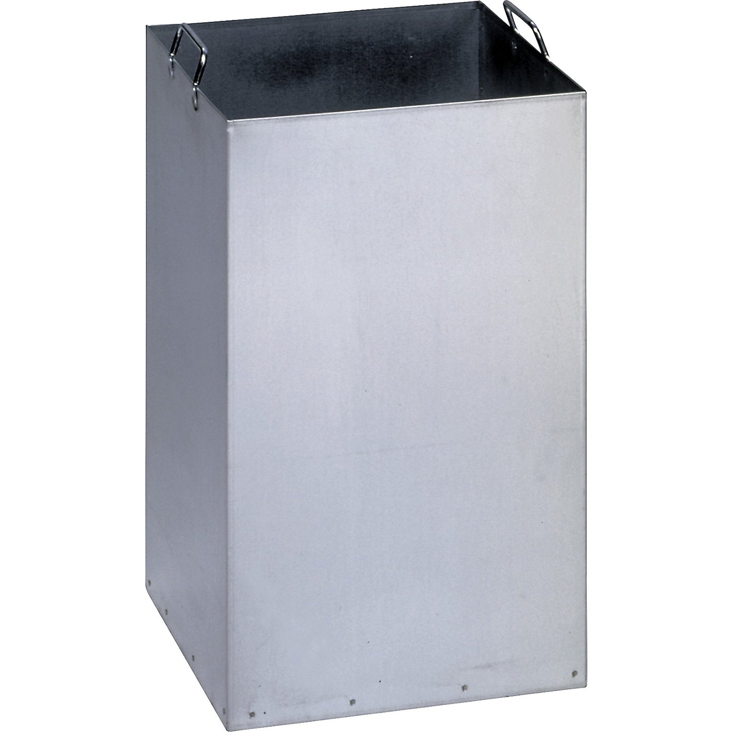 Inner container for recyclable waste collection containers, made of zinc plated sheet steel, for 60 l capacity.