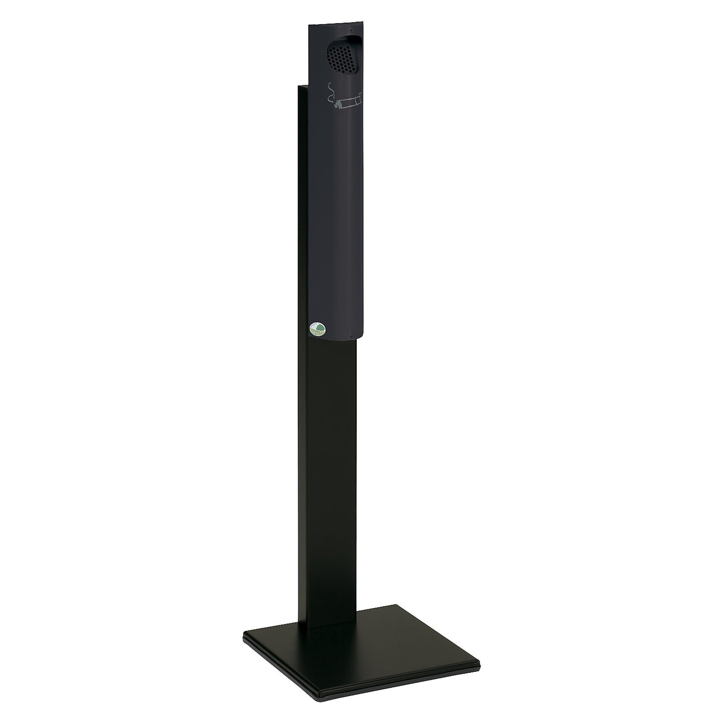 Pedestal ashtray, sheet steel, HxWxD 1250 x 310 x 310 mm, charcoal.
