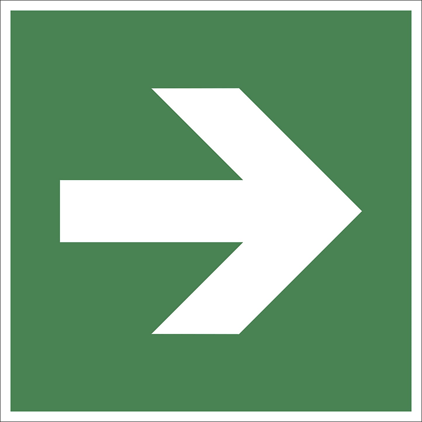 Emergency exit signs, arrow pointing straight ahead, only in combination with emergency sign, pack of 10, aluminium, 200 x 200 mm.