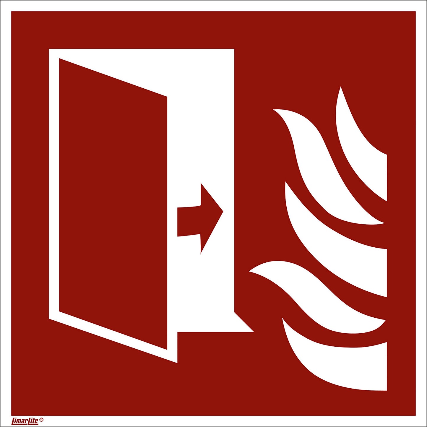Fire protection sign, fire protection door, pack of 10, film, 150 x 150 mm.