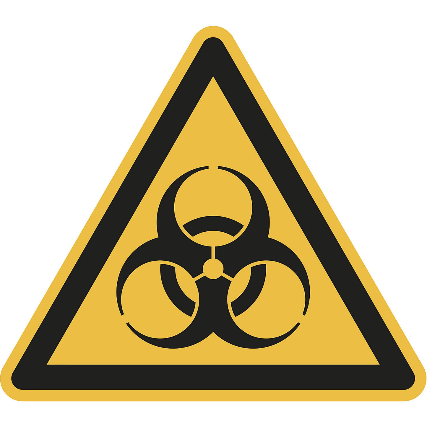 Hazard signs, hazard: biological hazard, pack of 10, 200 mm leg length.