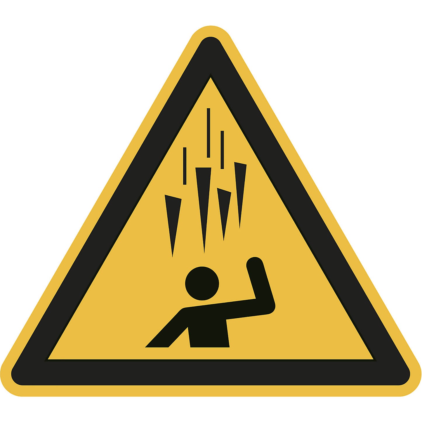 Hazard signs, hazard: falling icicles, pack of 10, plastic, leg length 200 mm.