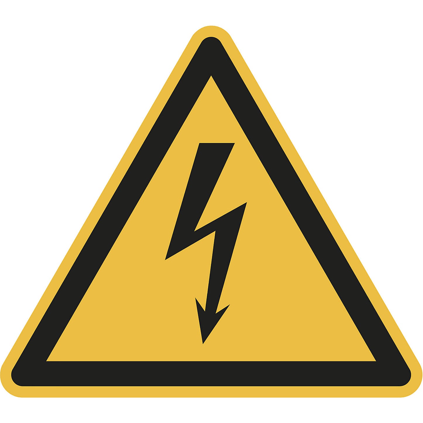 Hazard signs, hazard: electricity, pack of 10, film, leg length 100 mm.