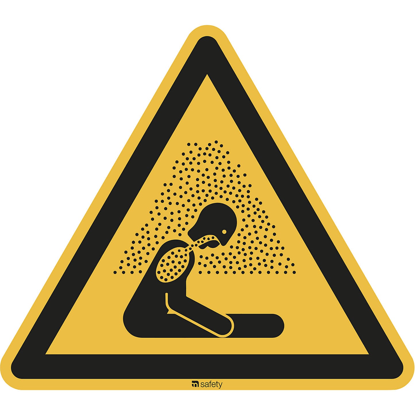 Hazard signs, hazard: suffocation, pack of 10, film, leg length 200 mm.