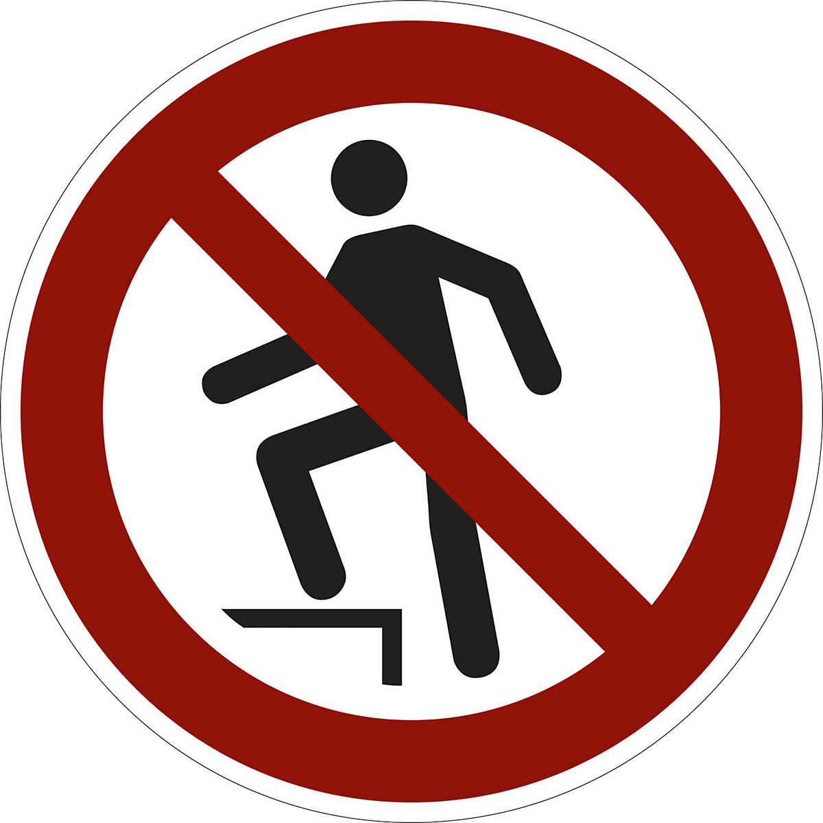 Prohibition sign, no entry, pack of 10, film, Ø 200 mm.