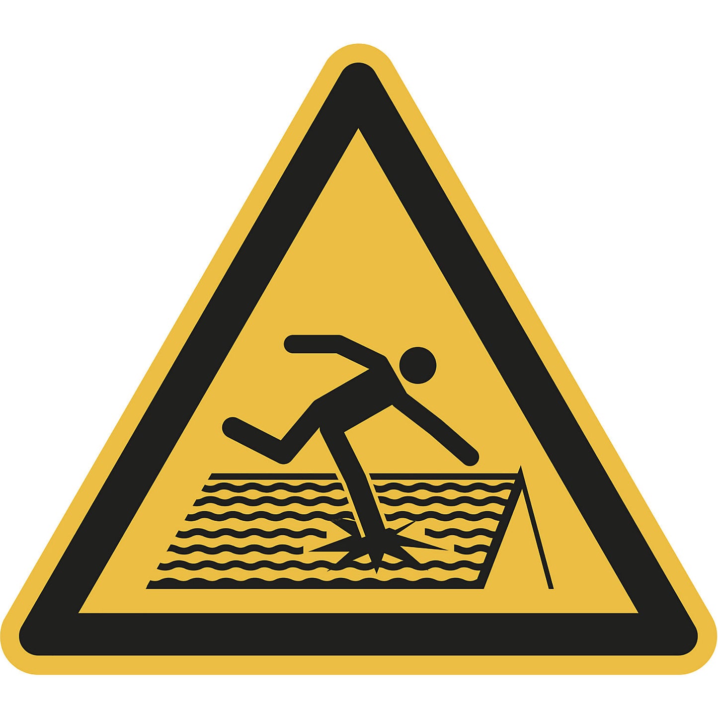 Hazard signs, hazard: fragile roof, pack of 10, plastic, leg length 200 mm.