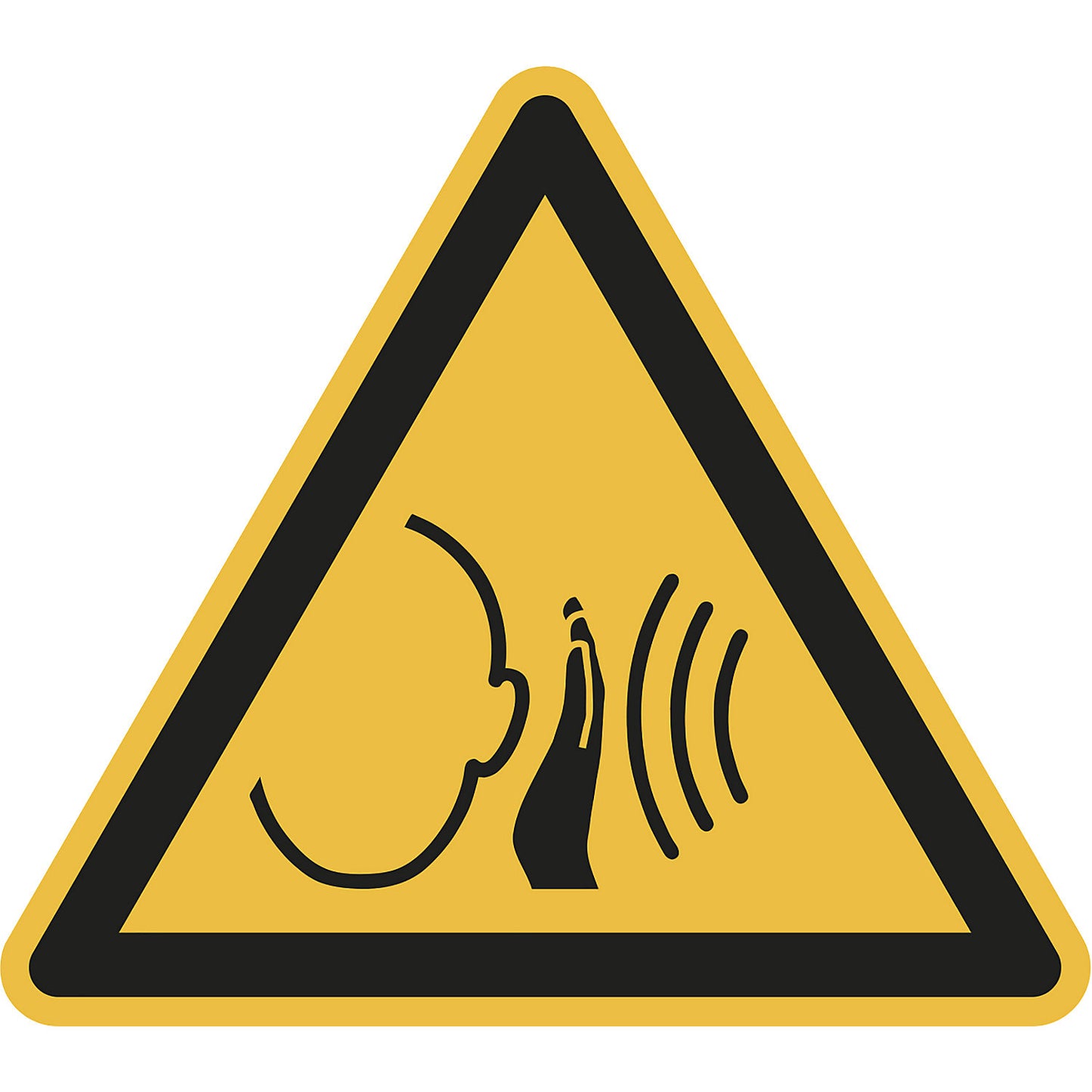 Hazard signs, hazard: sudden loud noise, pack of 10, film, leg length 200 mm.