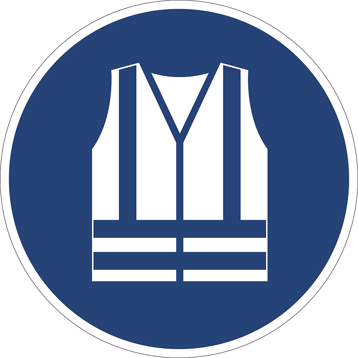 Mandatory signs, use high visibility clothing, pack of 10, film, Ø 200 mm.