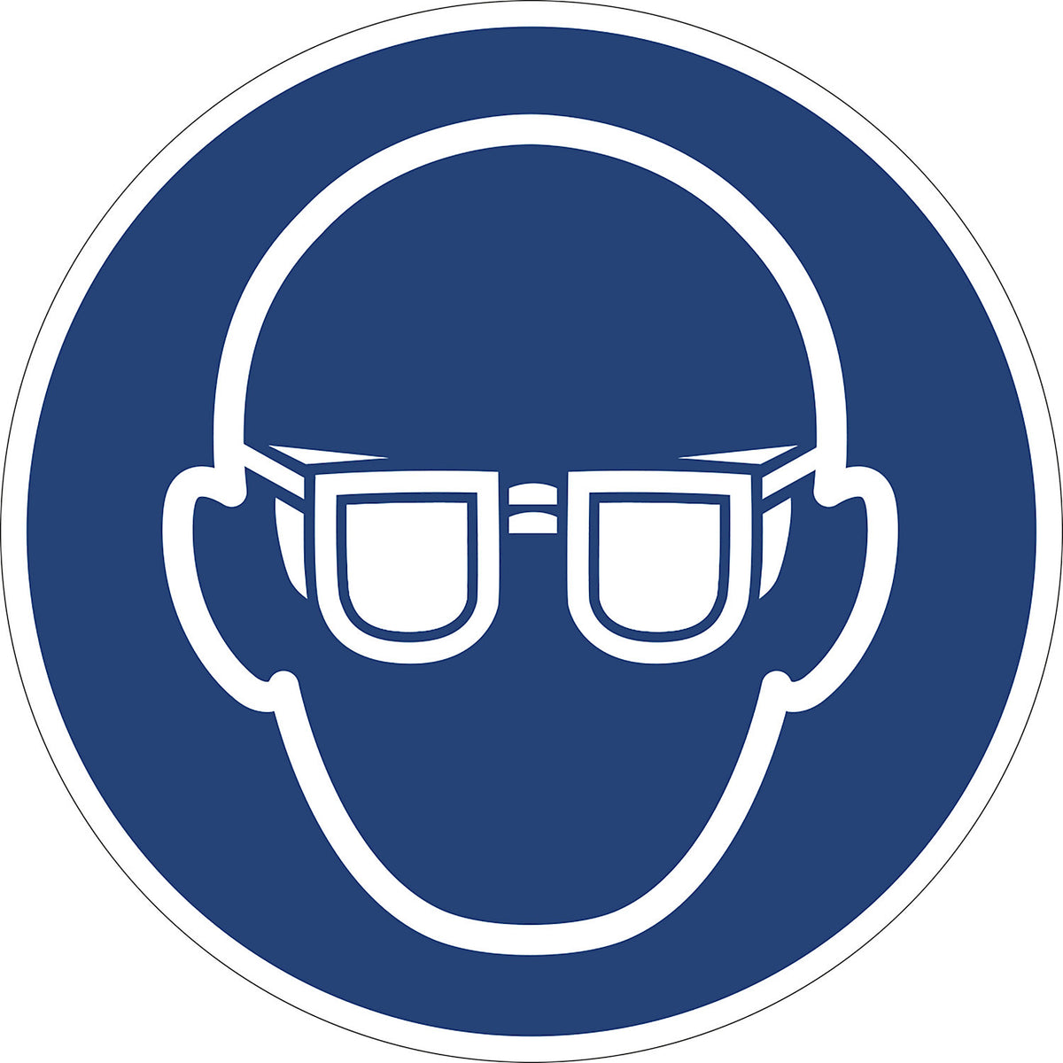 Mandatory signs, wear eye protection, pack of 10, film, Ø 200 mm.