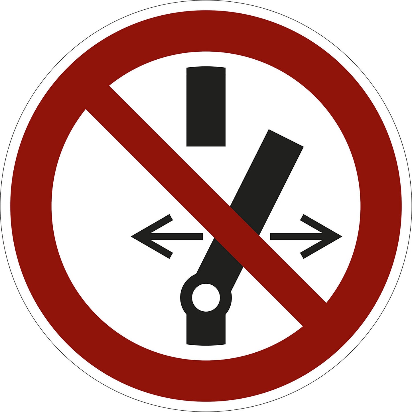 Prohibition sign, do not alter the state of the switch, pack of 10, plastic, Ø 200 mm.