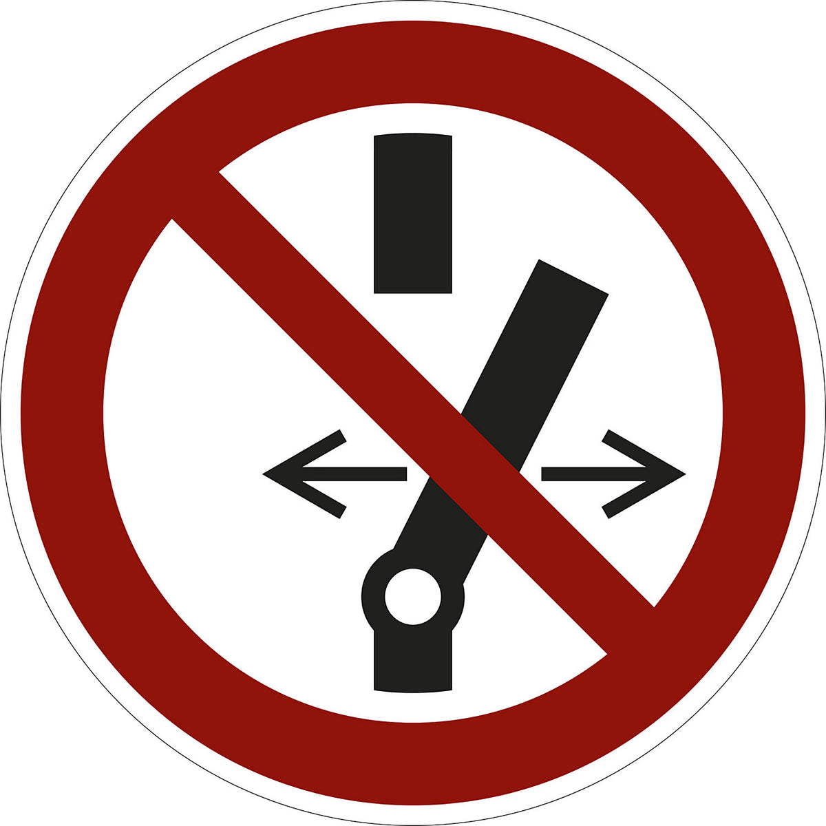 Prohibition sign, do not alter the state of the switch, pack of 10, plastic, Ø 200 mm.