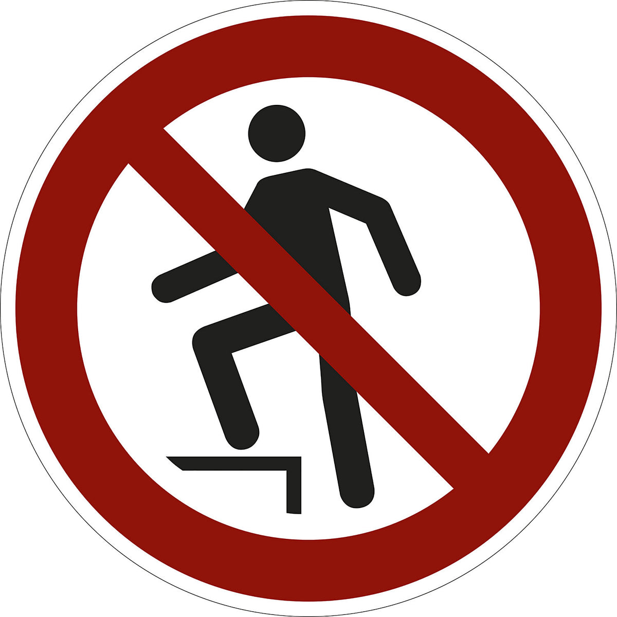 Prohibition sign, no entry, pack of 10, film, Ø 100 mm.