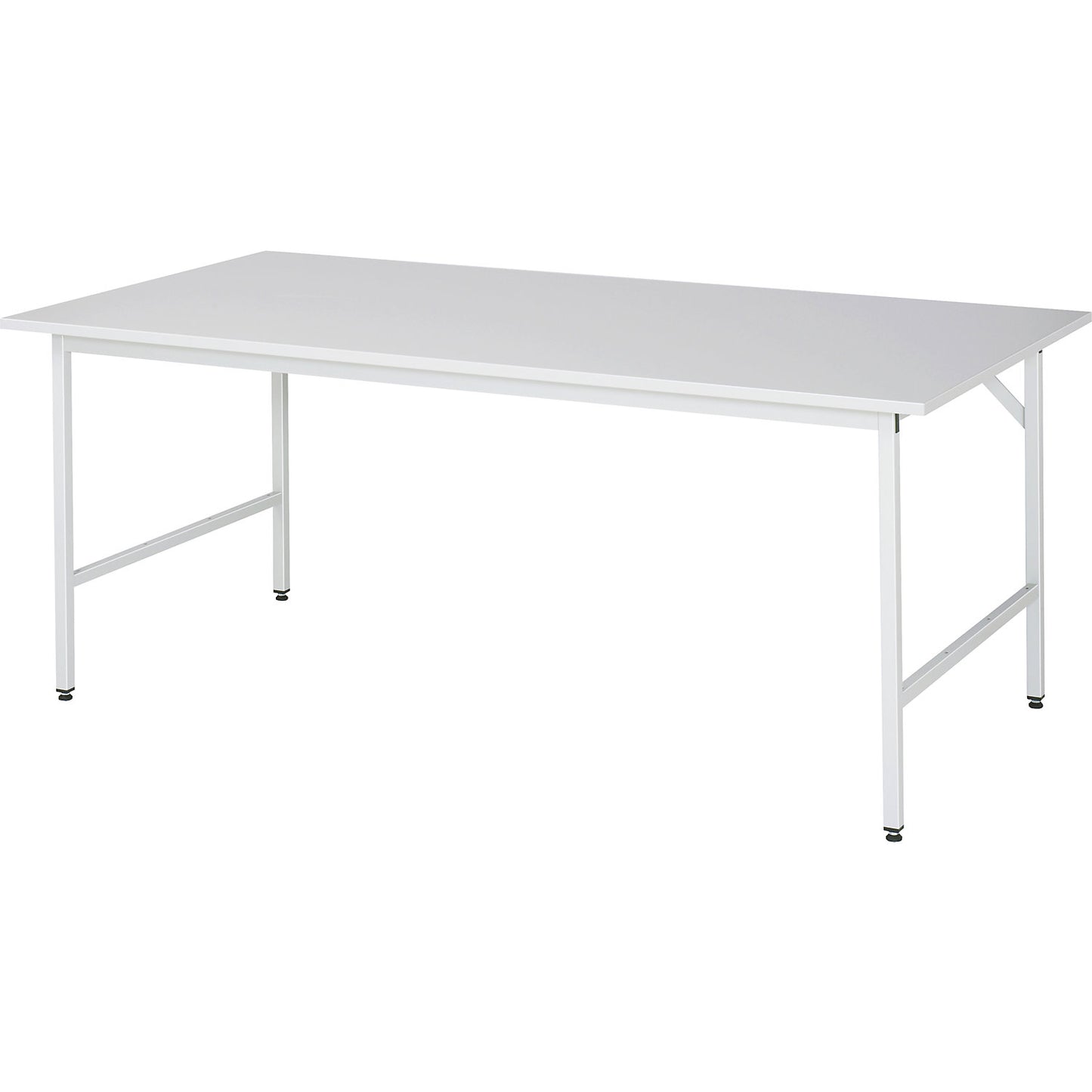 Work table ESD worktop, height 800 - 850 mm, frame feet WxD 30 x 30 mm, WxD 2000 x 1000 mm.