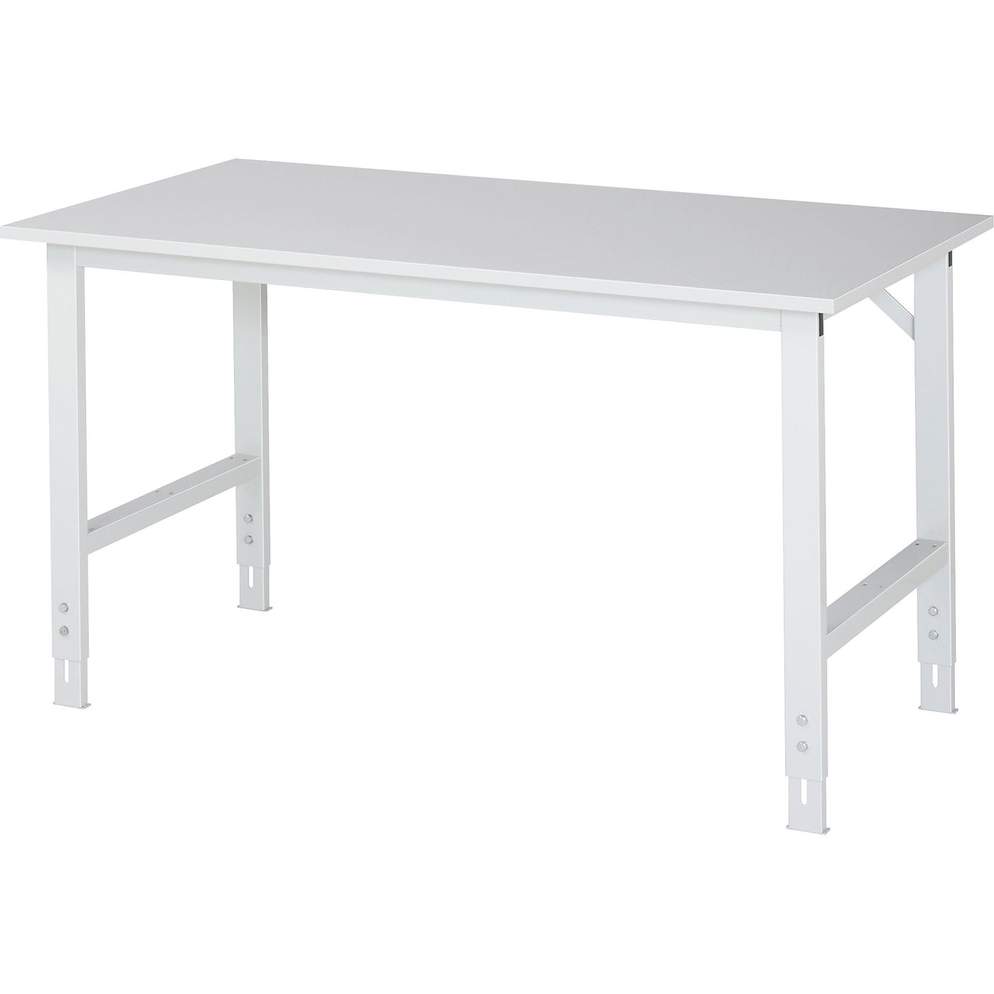 Work table ESD worktop, height 800 - 850 mm, frame feet WxD 60 x 30 mm, WxD 1500 x 800 mm.