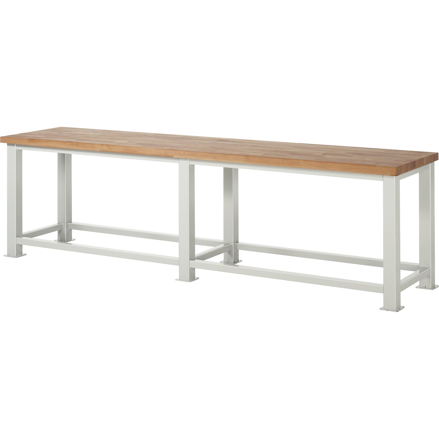 Heavy duty workbench, worktop thickness 50 mm, WxD 3000 x 700 mm.