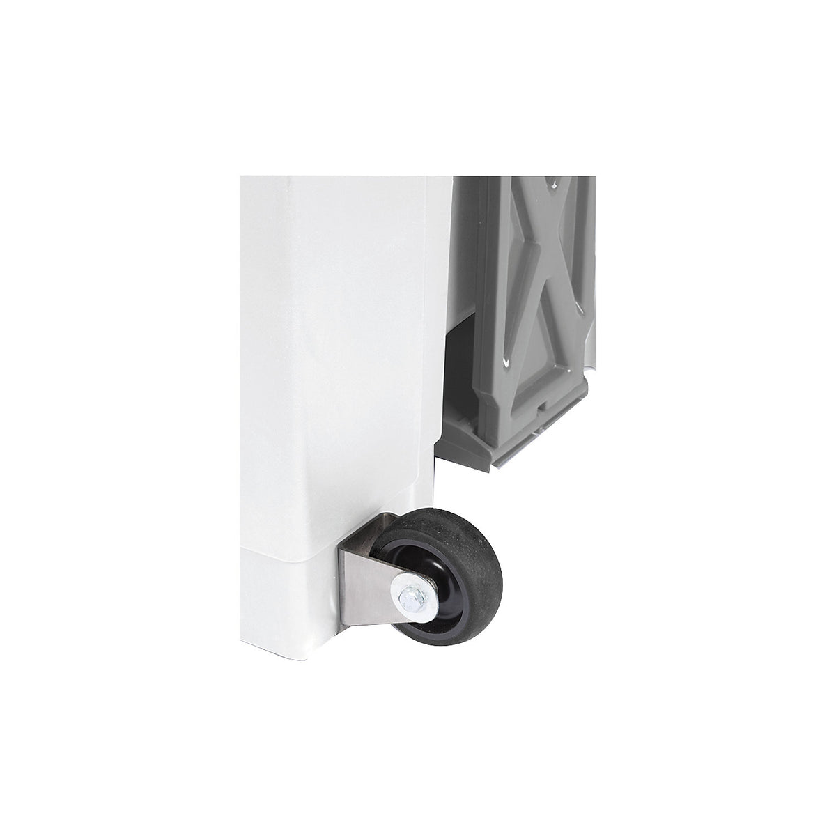 Castors for waste collector, with 70 and 90 l capacity, black.