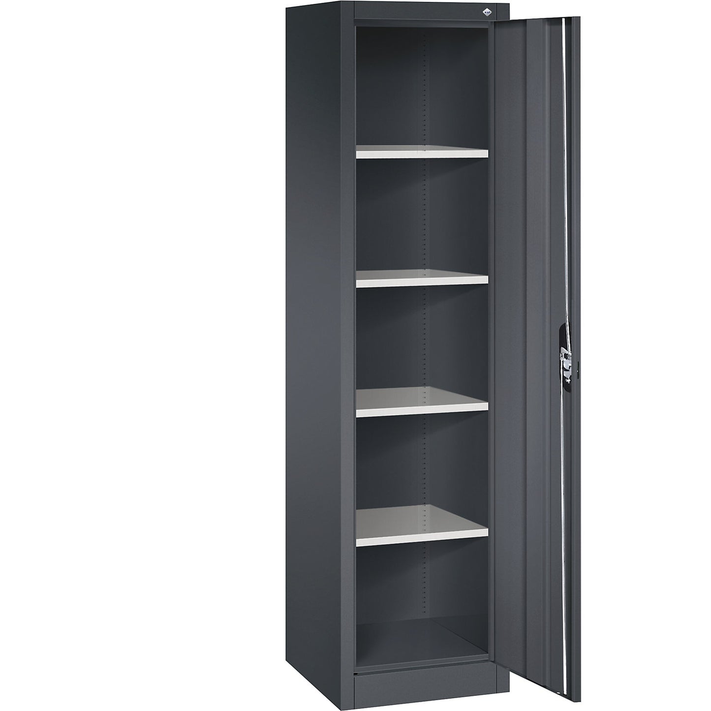 ACURADO universal cupboard, WxD 500 x 500 mm, black grey / black grey.