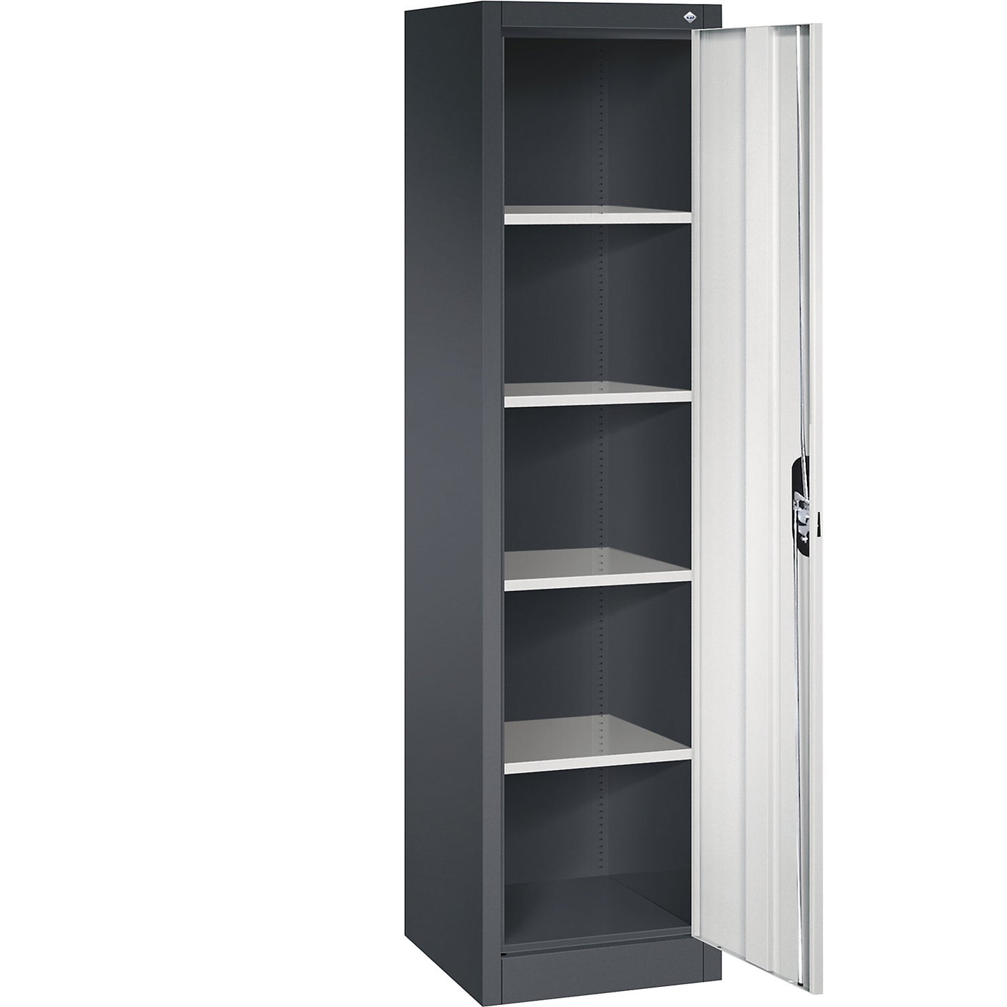 ACURADO universal cupboard, WxD 500 x 500 mm, black grey / light grey.