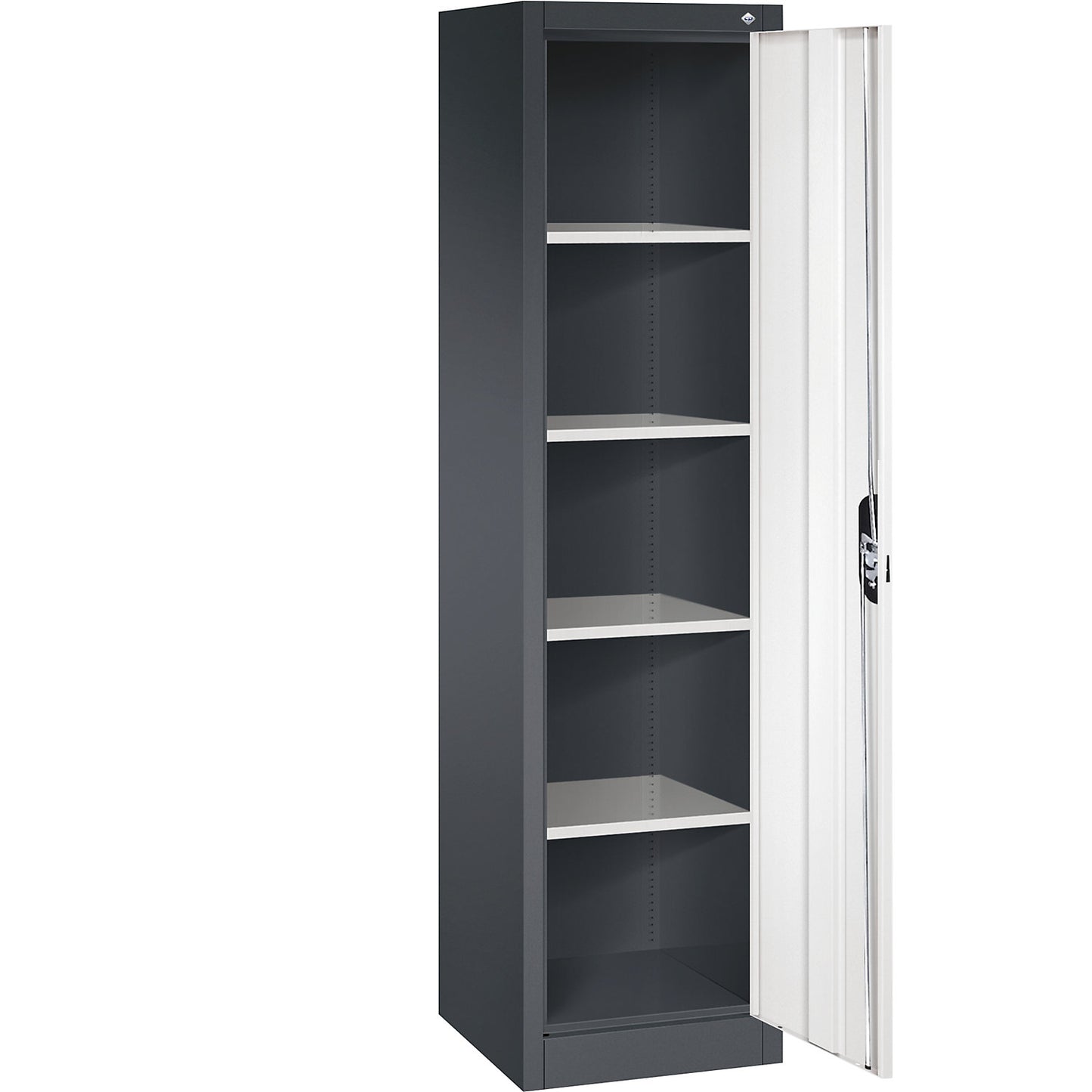 ACURADO universal cupboard, WxD 500 x 500 mm, black grey / pure white.