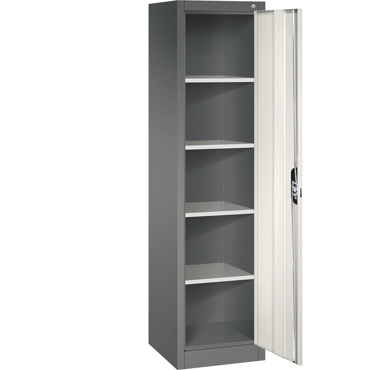ACURADO universal cupboard, WxD 500 x 500 mm, volcanic grey / oyster white.
