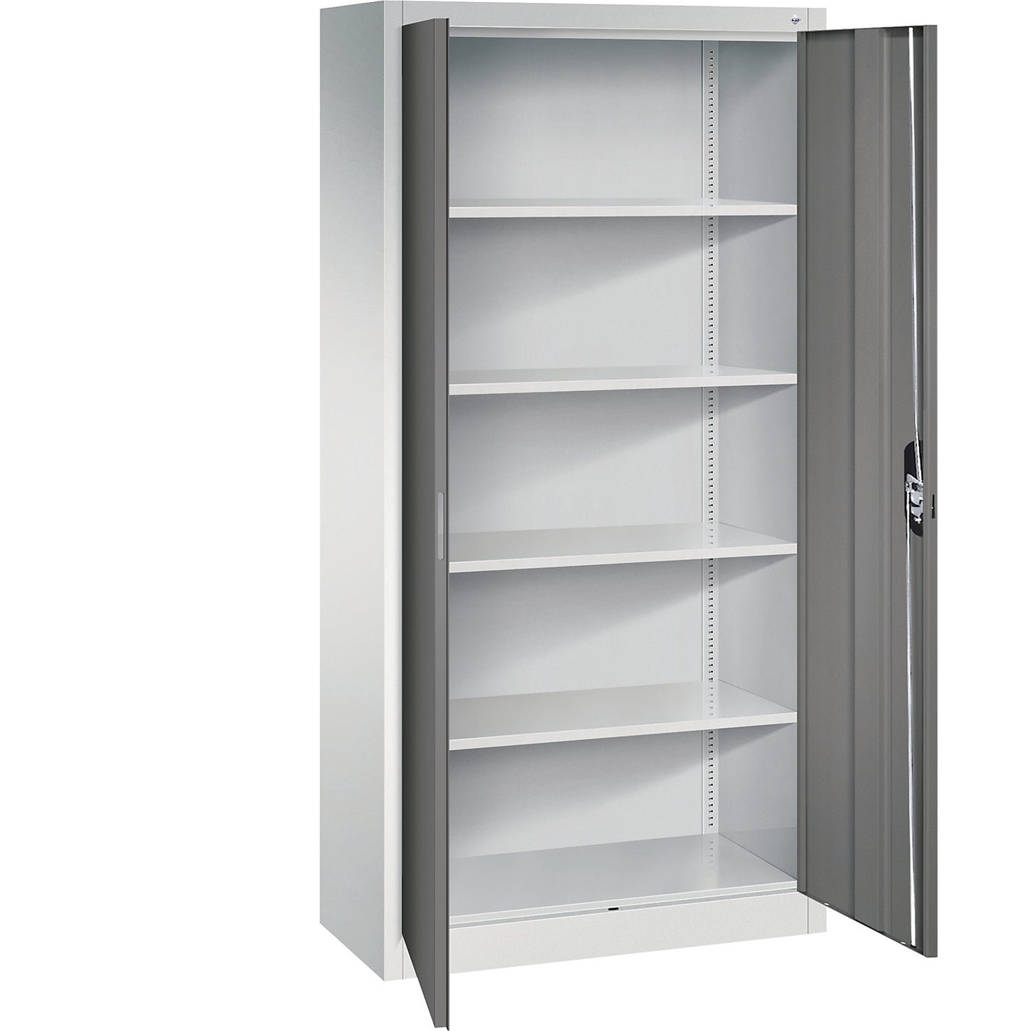 ACURADO universal cupboard, WxD 930 x 400 mm, light grey / volcanic grey.
