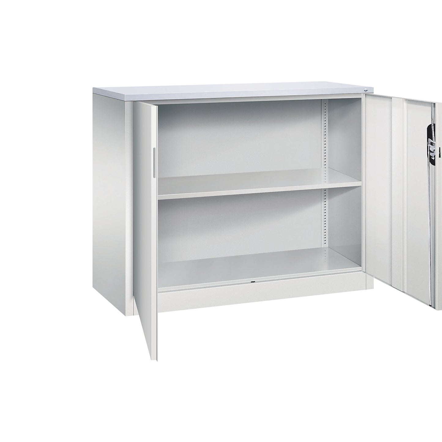 ACURADO filing sideboard, 2 file heights, HxWxD 1000 x 1200 x 500 mm, light grey / light grey.