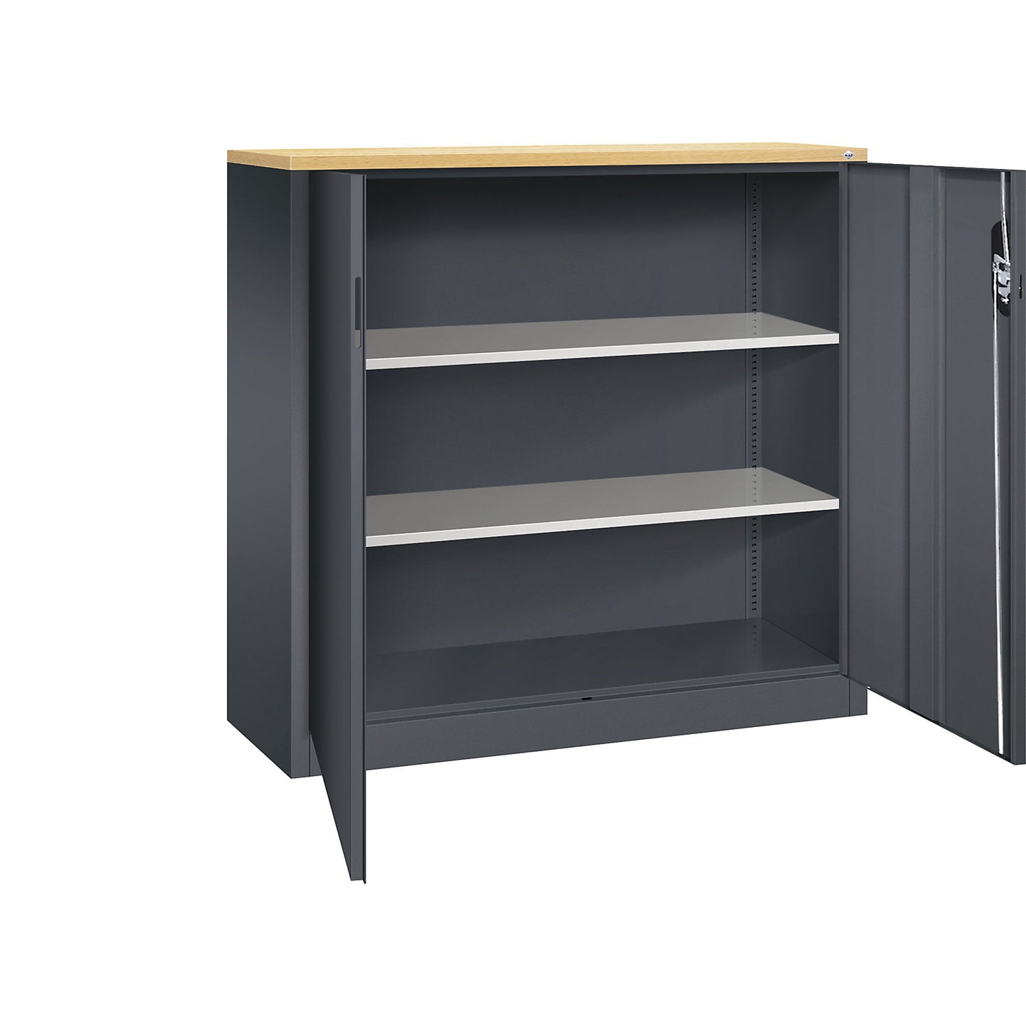 ACURADO filing sideboard, 3 file heights, HxWxD 1200 x 1200 x 400 mm, black grey / black grey.