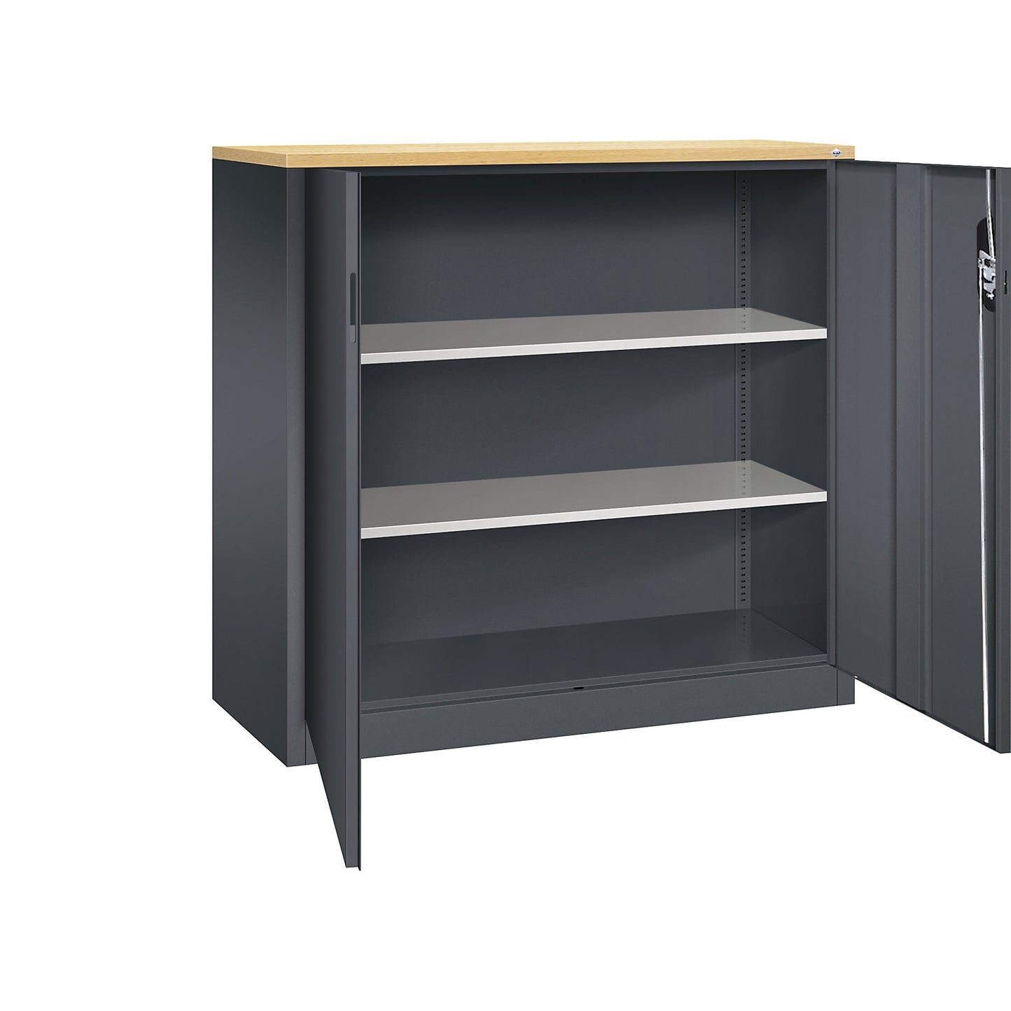 ACURADO filing sideboard, 3 file heights, HxWxD 1200 x 1200 x 500 mm, black grey / black grey.