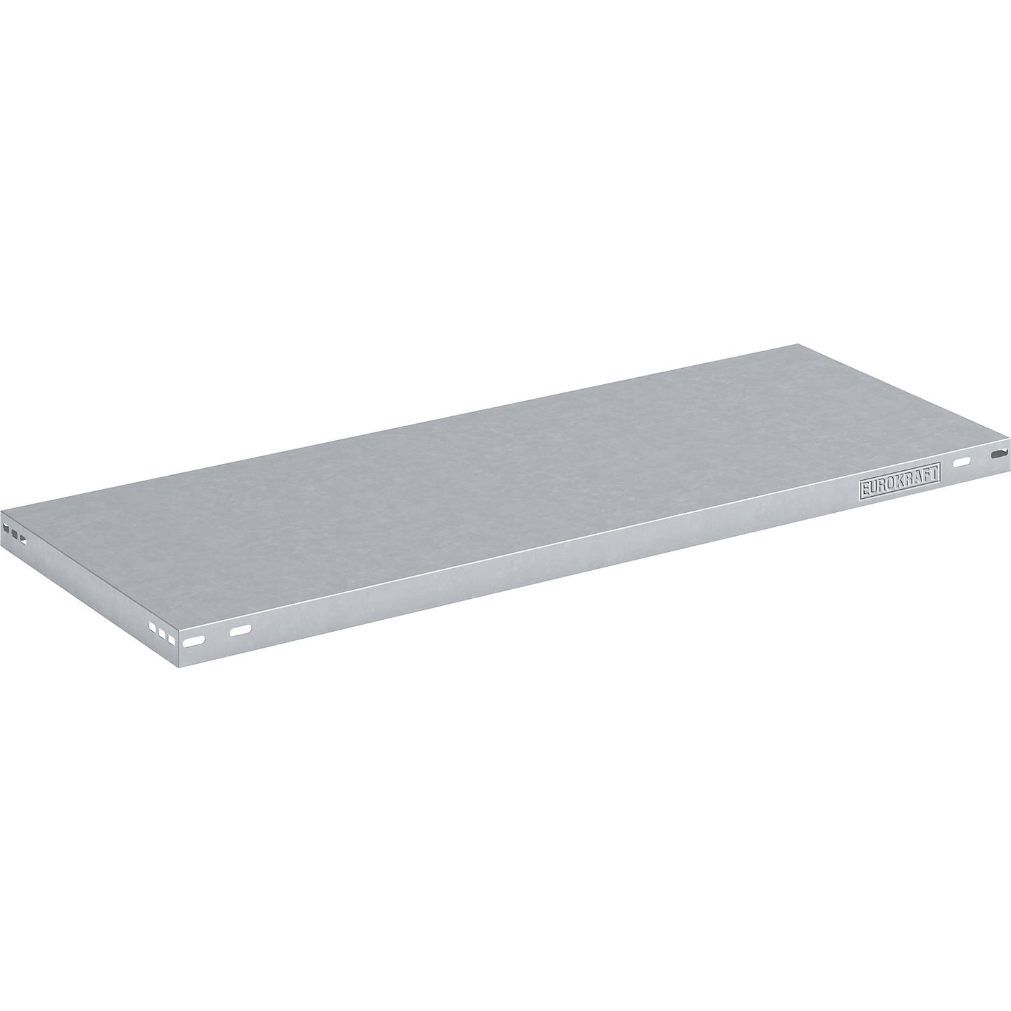 Steel shelf, max. load 125 kg, zinc plated, WxD 1000 x 500 mm.