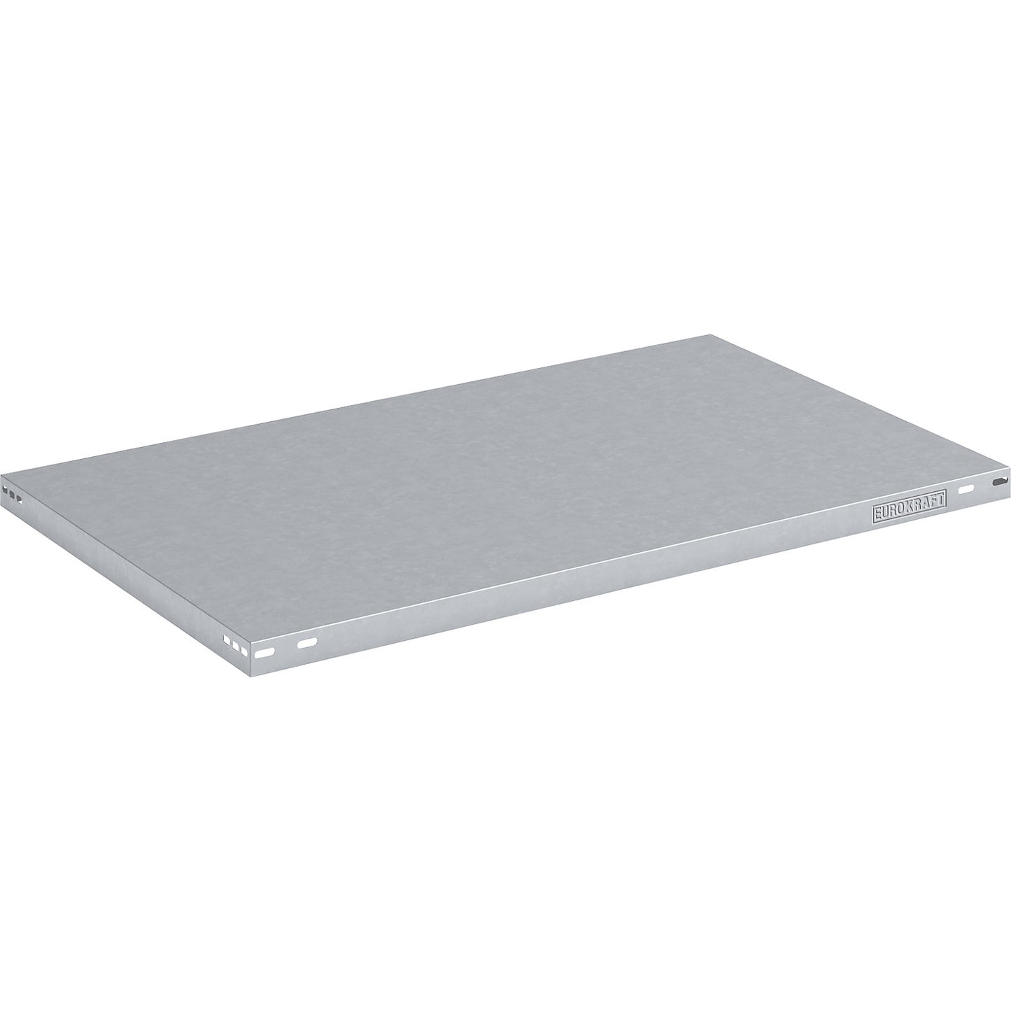 Steel shelf, max. load 125 kg, zinc plated, WxD 1000 x 800 mm.