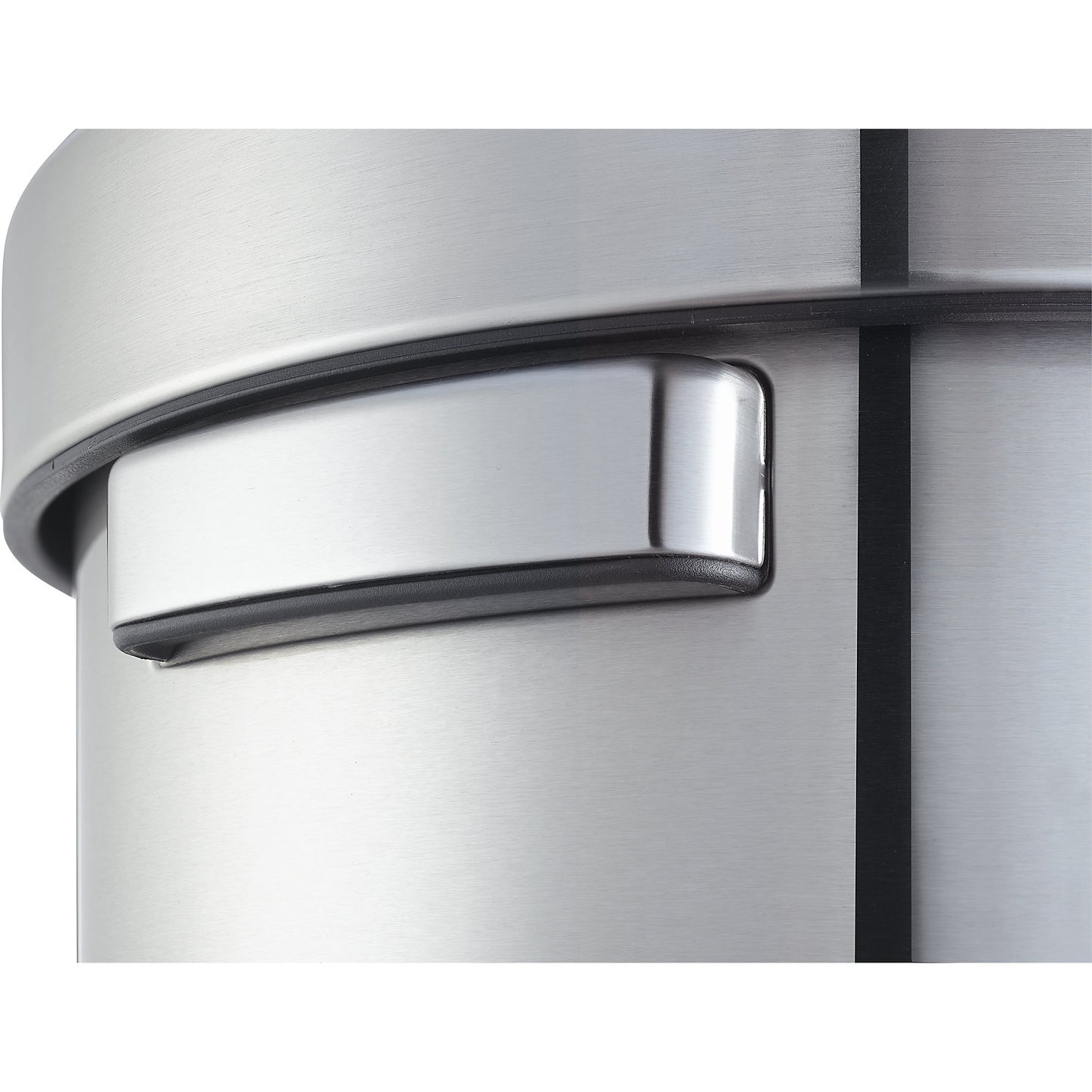 Stainless steel waste collector, open slot, made of brushed stainless steel, capacity 50 l, HxØ 597 x 370 mm.