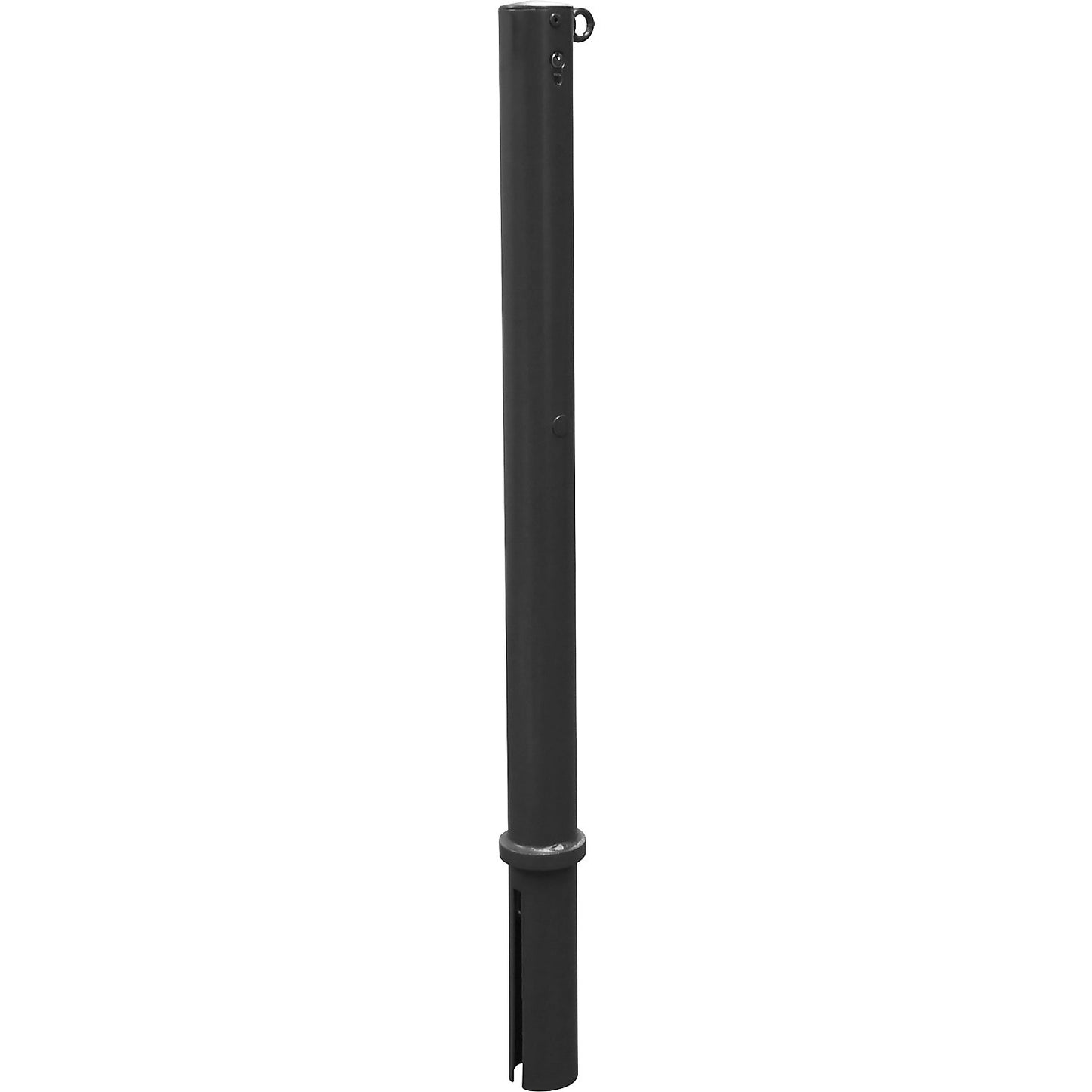 Barrier post, Ø 76 mm, iron mica, removable with profile cylinder, with 1 eyelet.