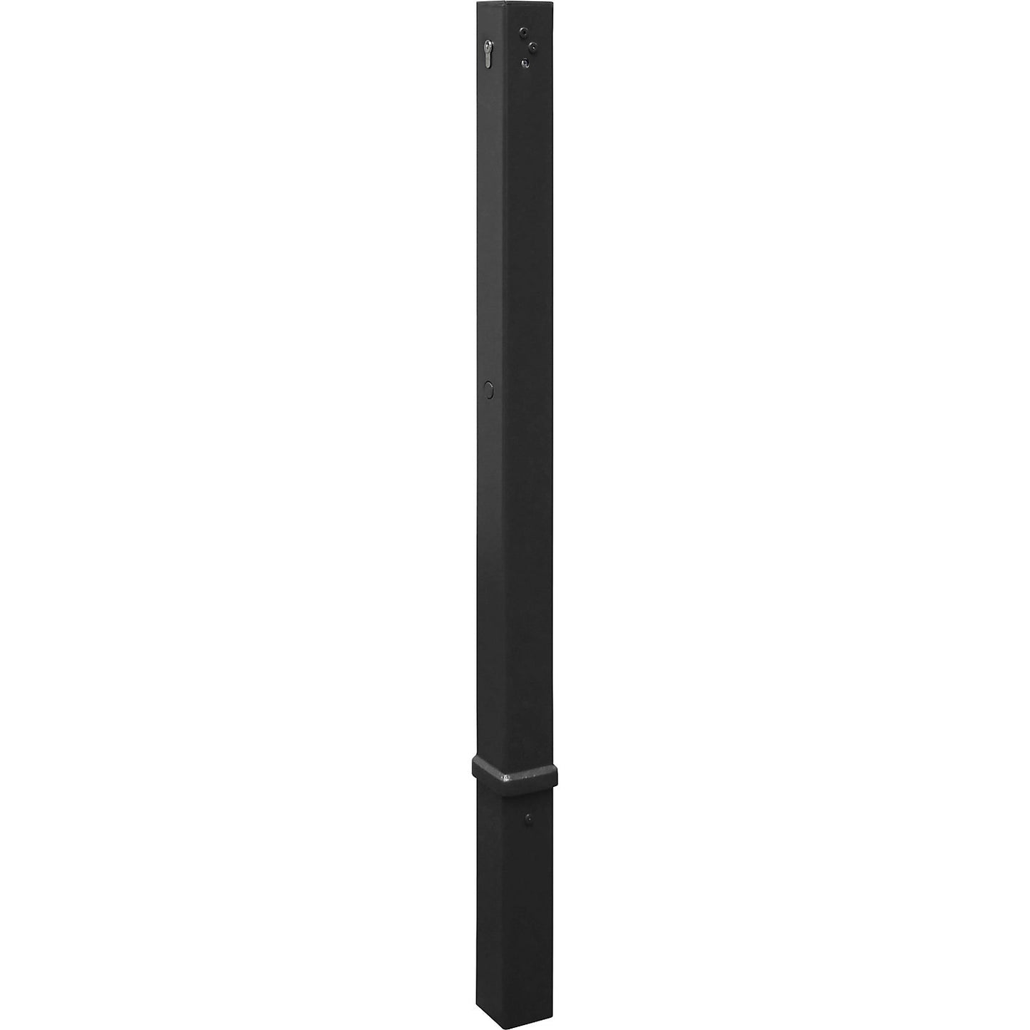 Barrier post, 70 x 70 mm, removable, without eyelet, with profile cylinder, iron glimmer.
