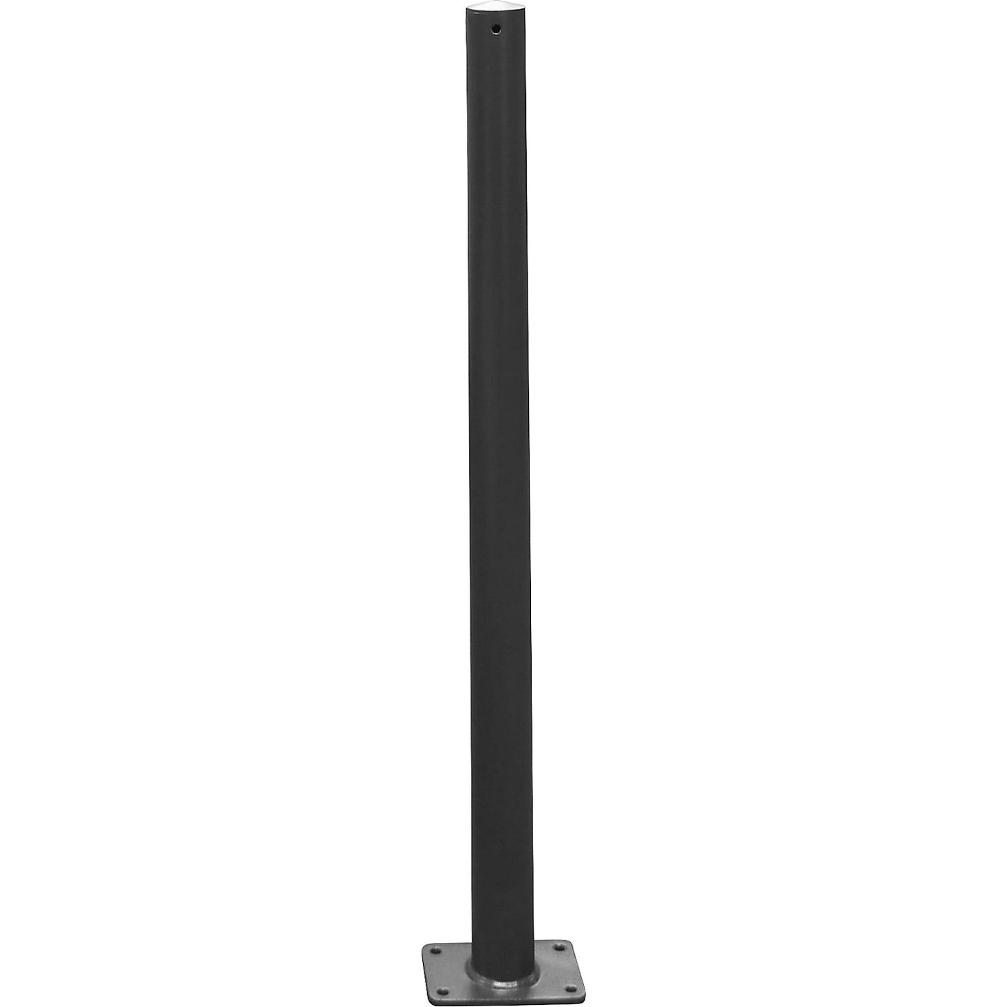 Barrier post, Ø 60 mm, iron mica, for bolting in place, without eyelet.