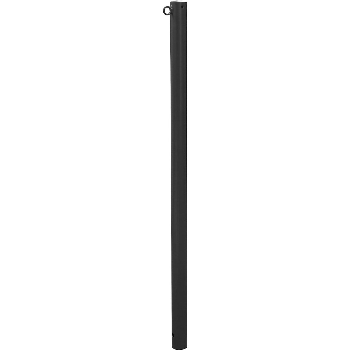Barrier post, Ø 60 mm, iron mica, for concreting in, with 1 eyelet.