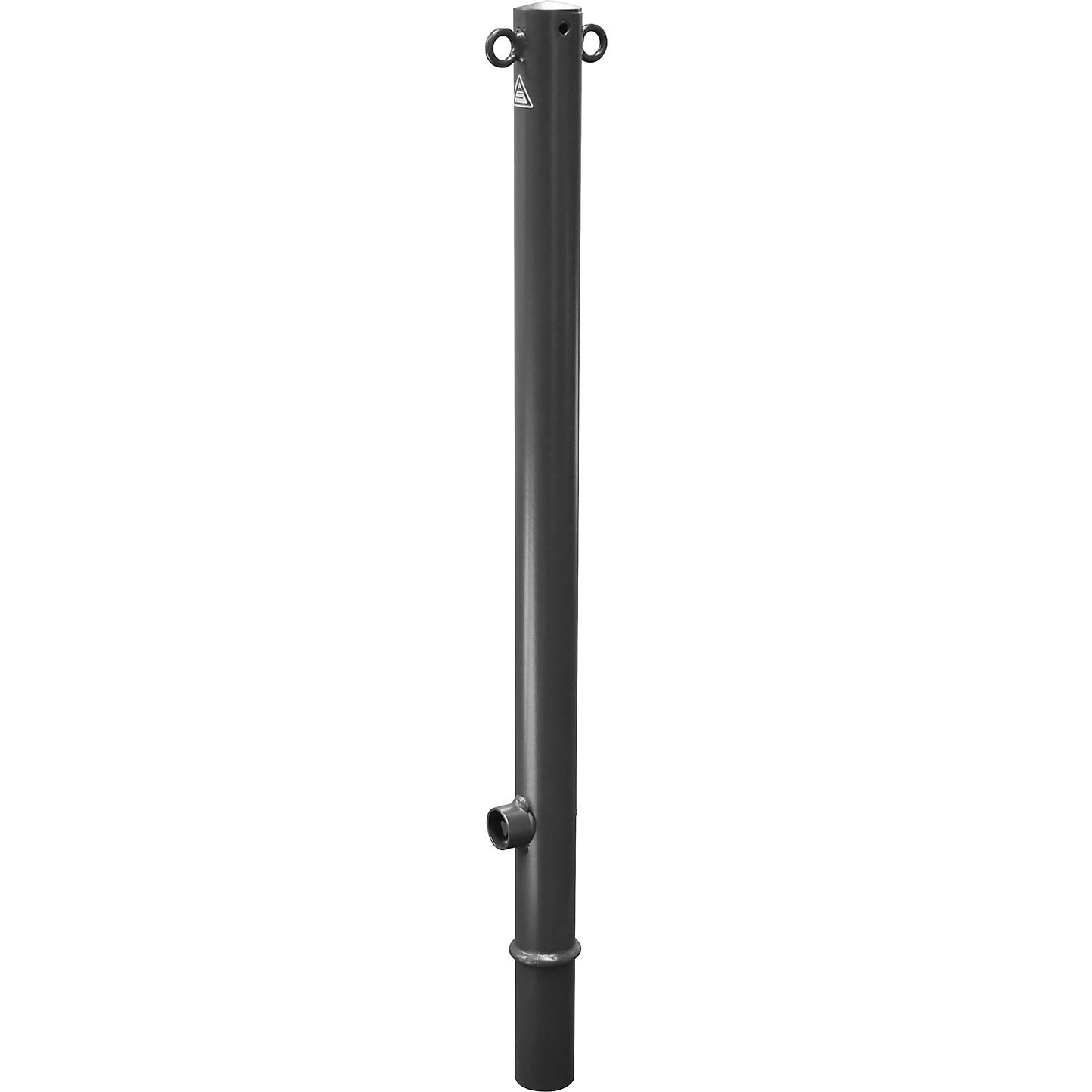 Barrier post, Ø 60 mm, iron mica, removable, with 2 eyelets.