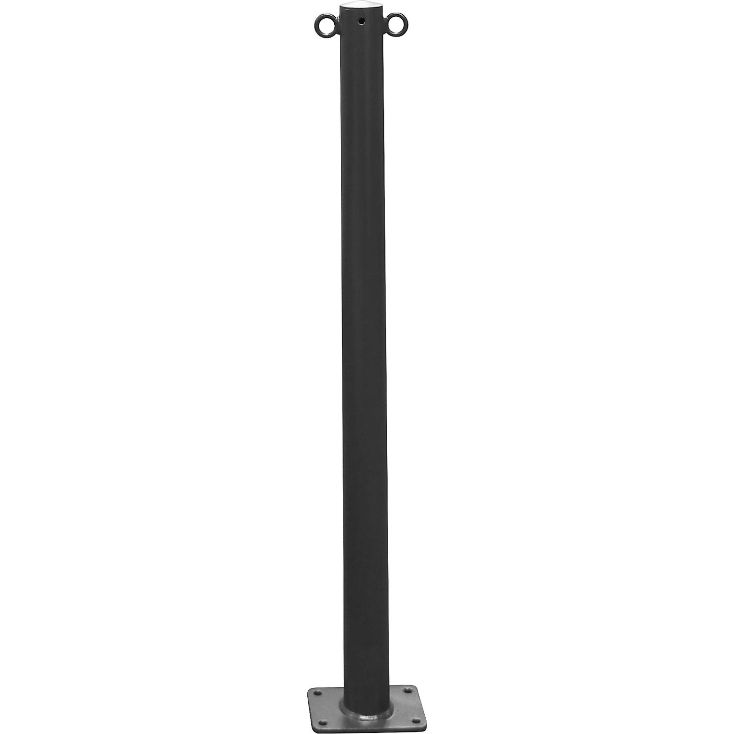 Barrier post, Ø 60 mm, iron mica, for bolting in place, with 2 eyelets.