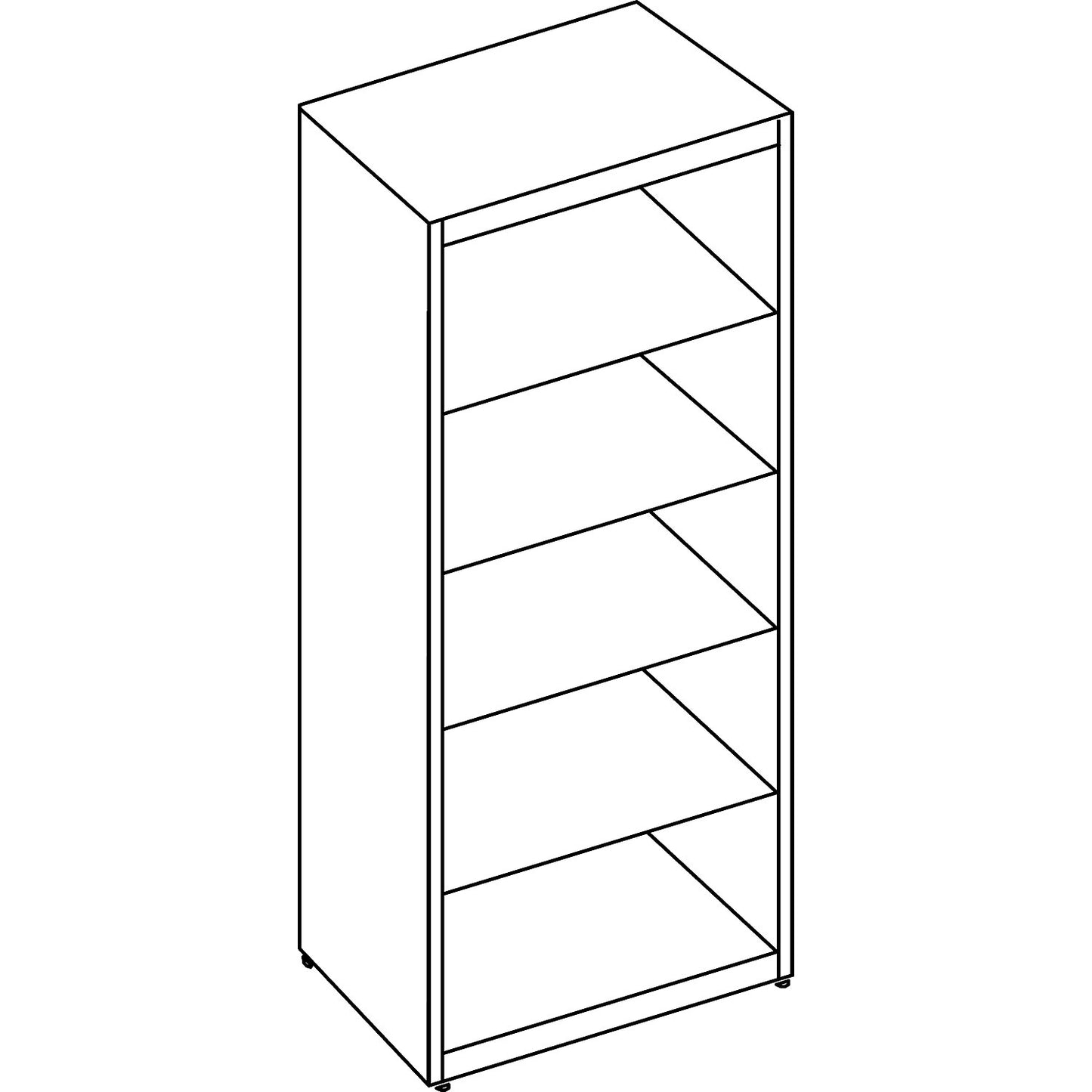 Combination shelf unit, HxWxD 1956 x 800 x 432 mm, steel panel, 4 shelves, light grey.