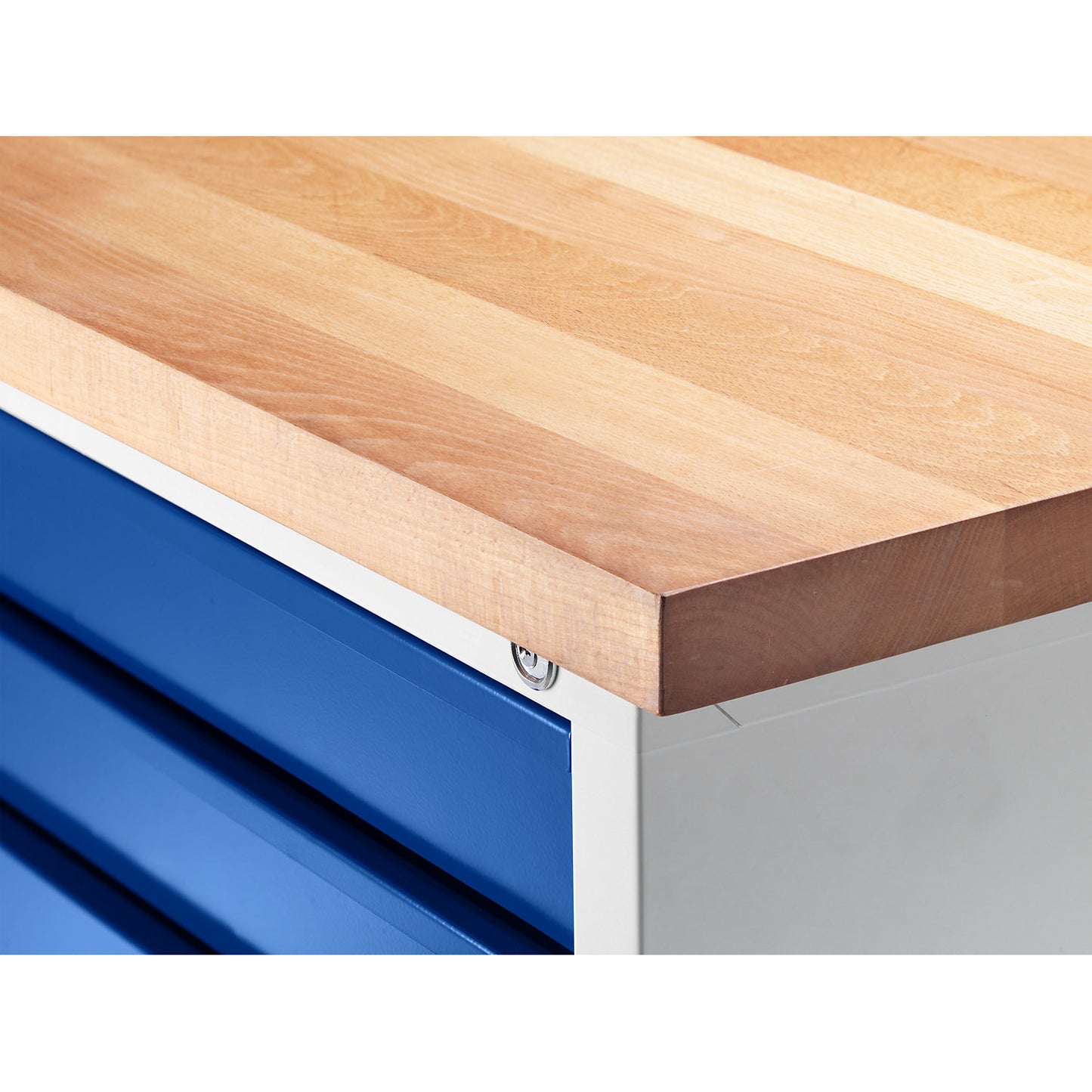 Beech workbench top, width x depth 1500 x 750 mm, solid beech.