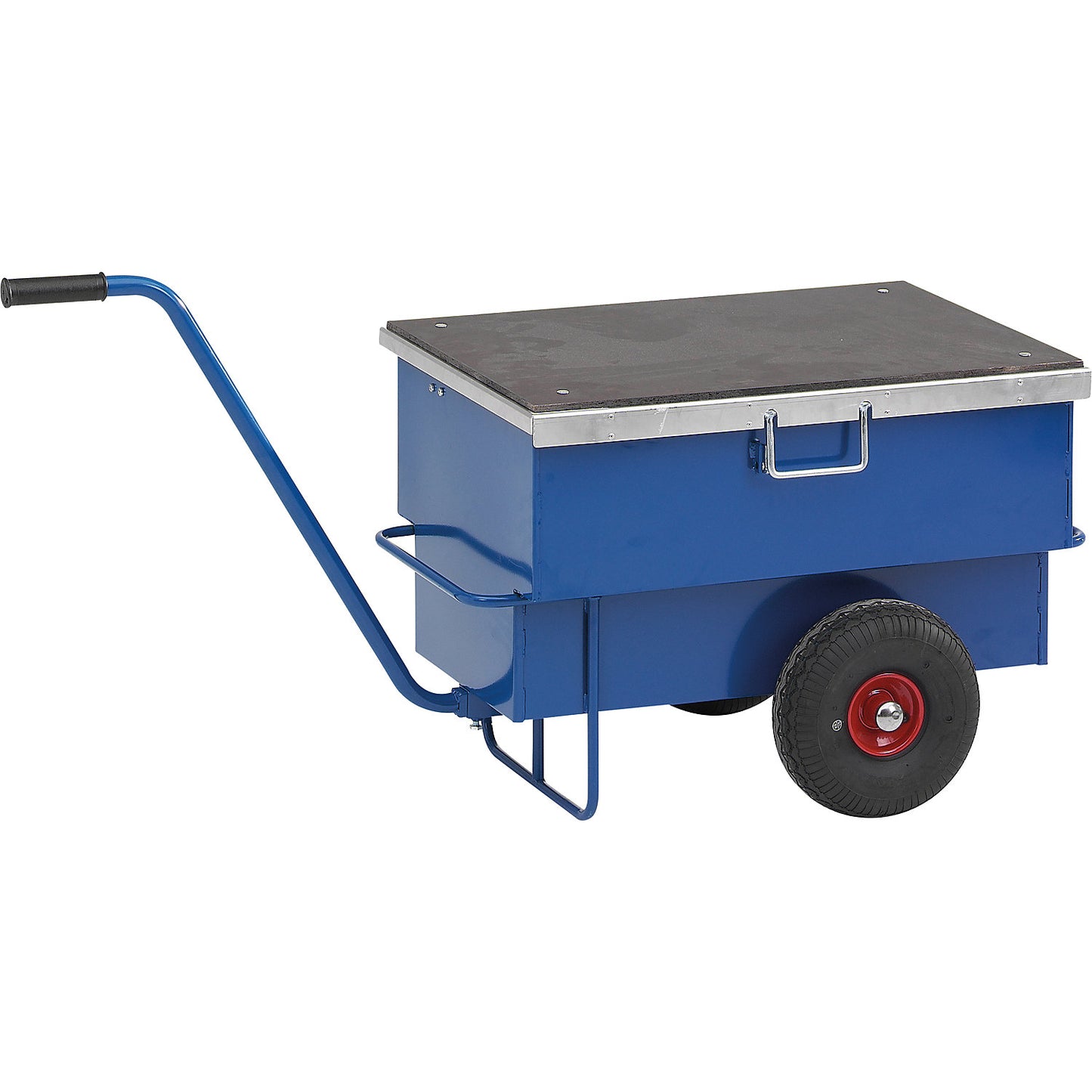 Tool trolley with push handle, max. load 250 kg, with puncture-proof tyres.