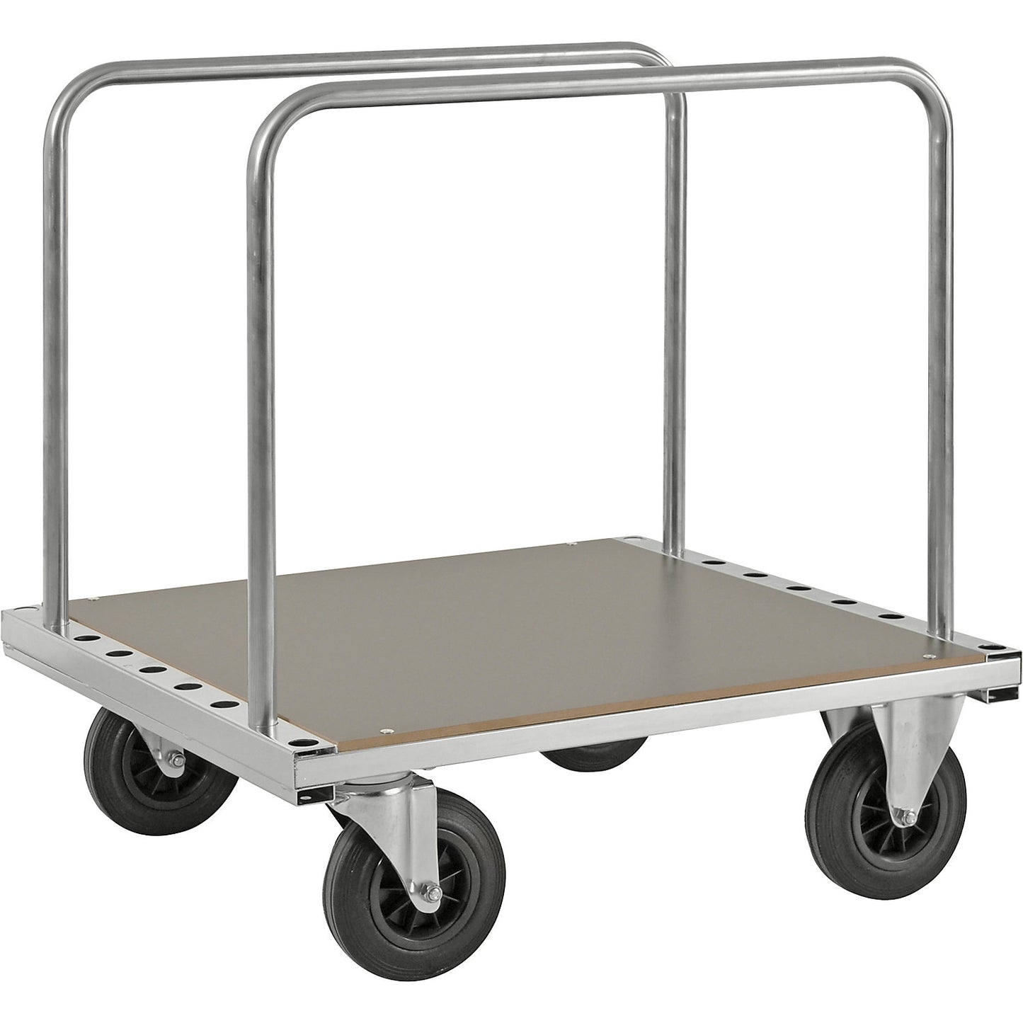 KM539 panel trolley, LxWxH 890 x 800 x 940 mm, 2 swivel castors and 2 fixed castors.