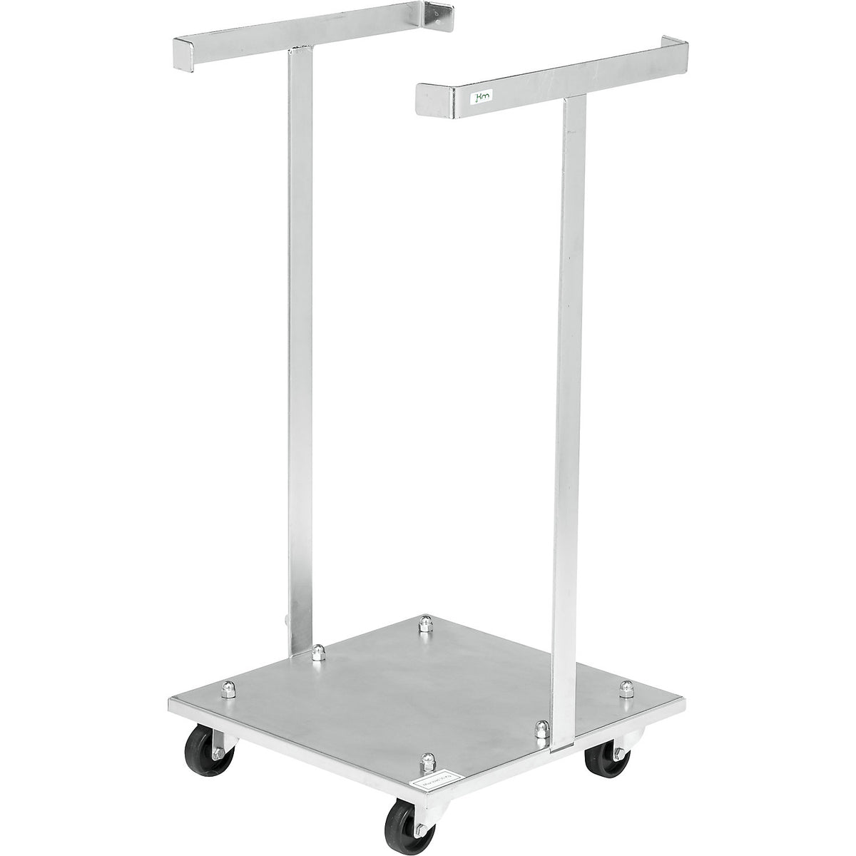 Mobile ESD waste sack stand, for 60 l sacks, electrolytically zinc plated.