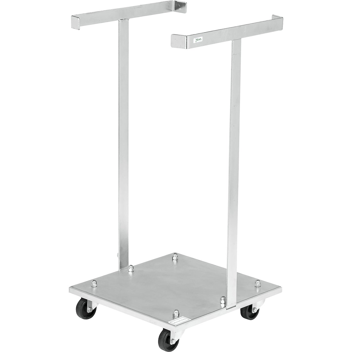 Mobile ESD waste sack stand, for 60 l sacks, electrolytically zinc plated.